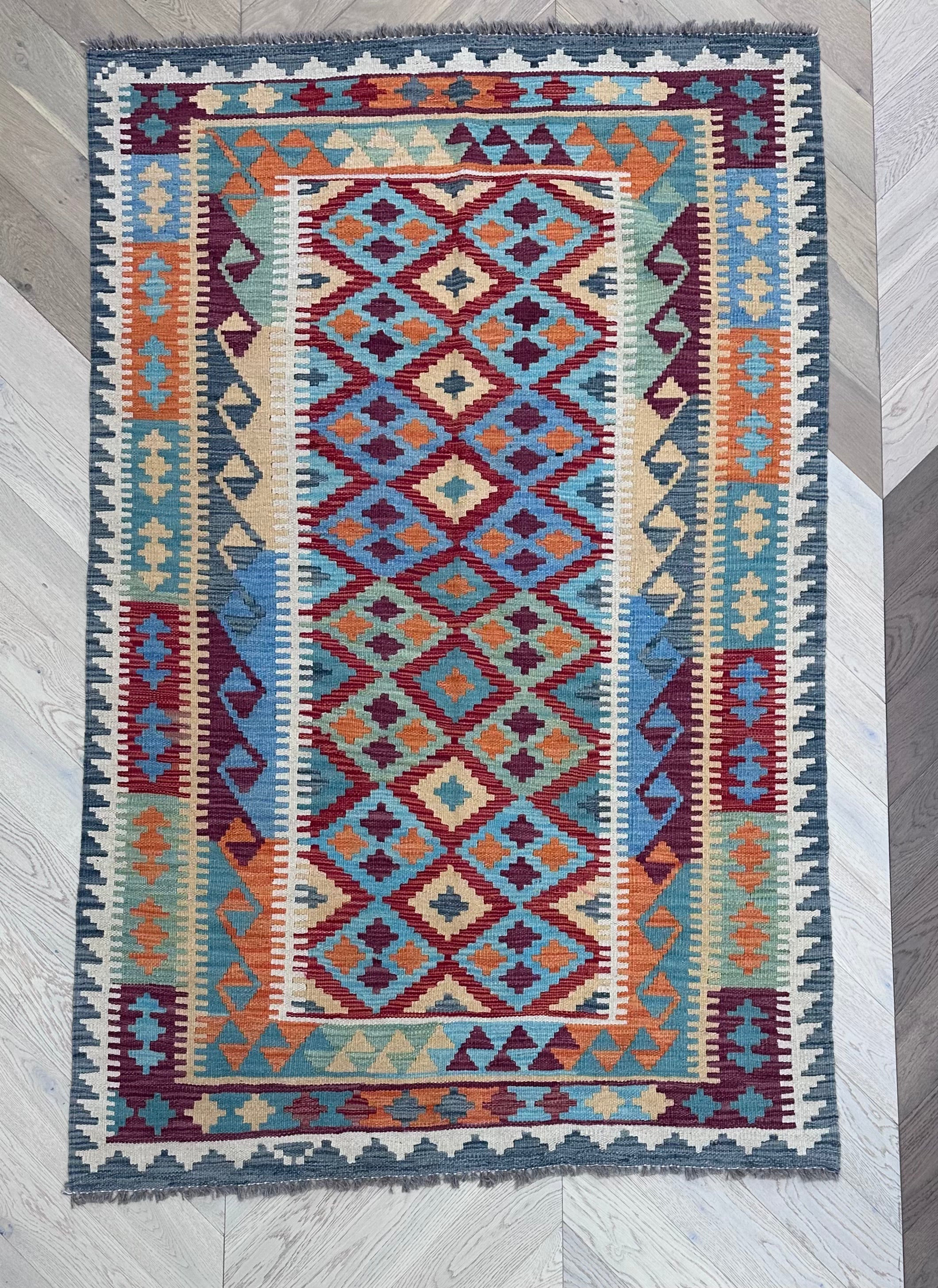 Chobi Afghan Handmade — 1.98 x 1.24