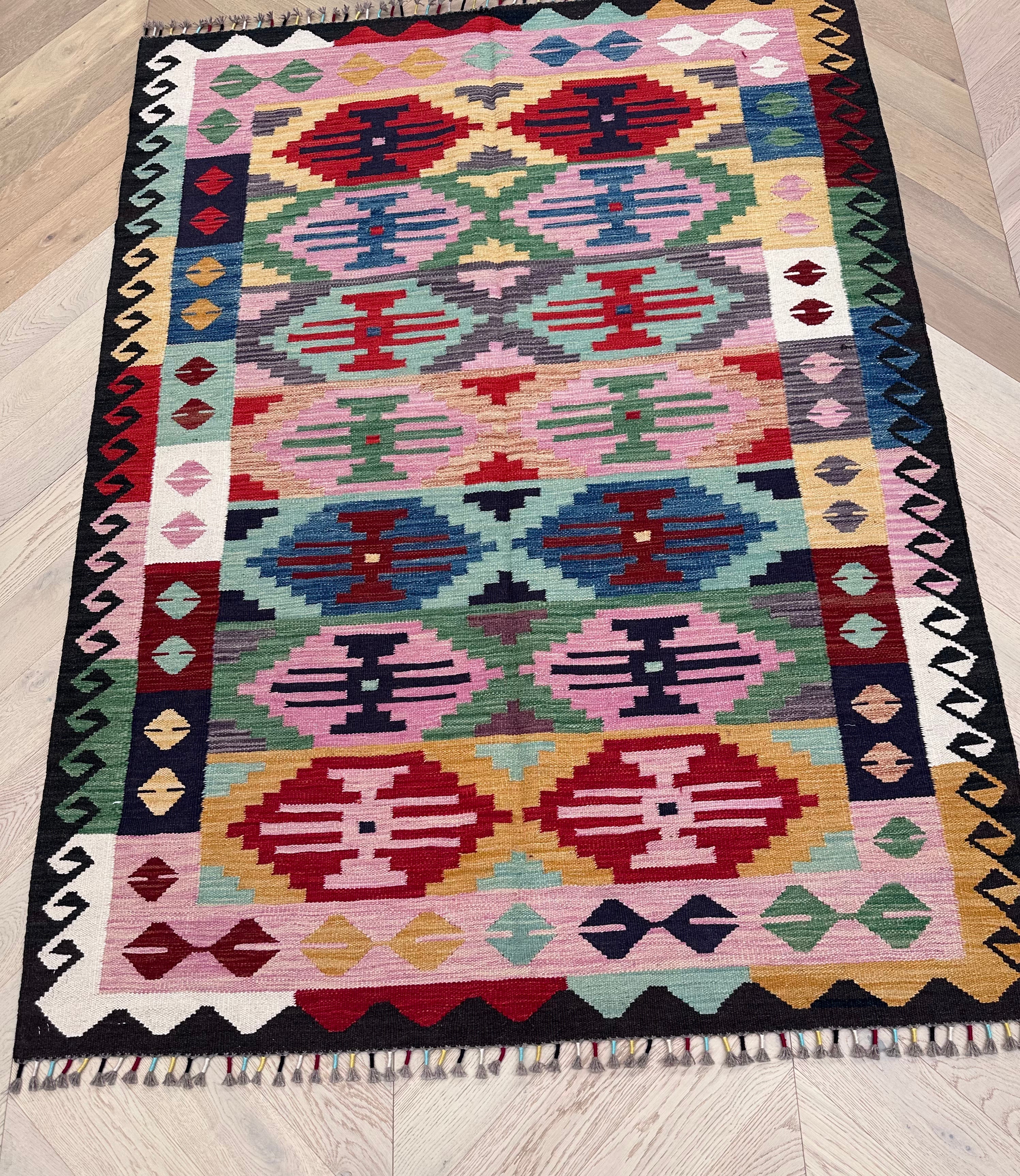 Chobi Afghan Handmade — 2.01 x 1.47