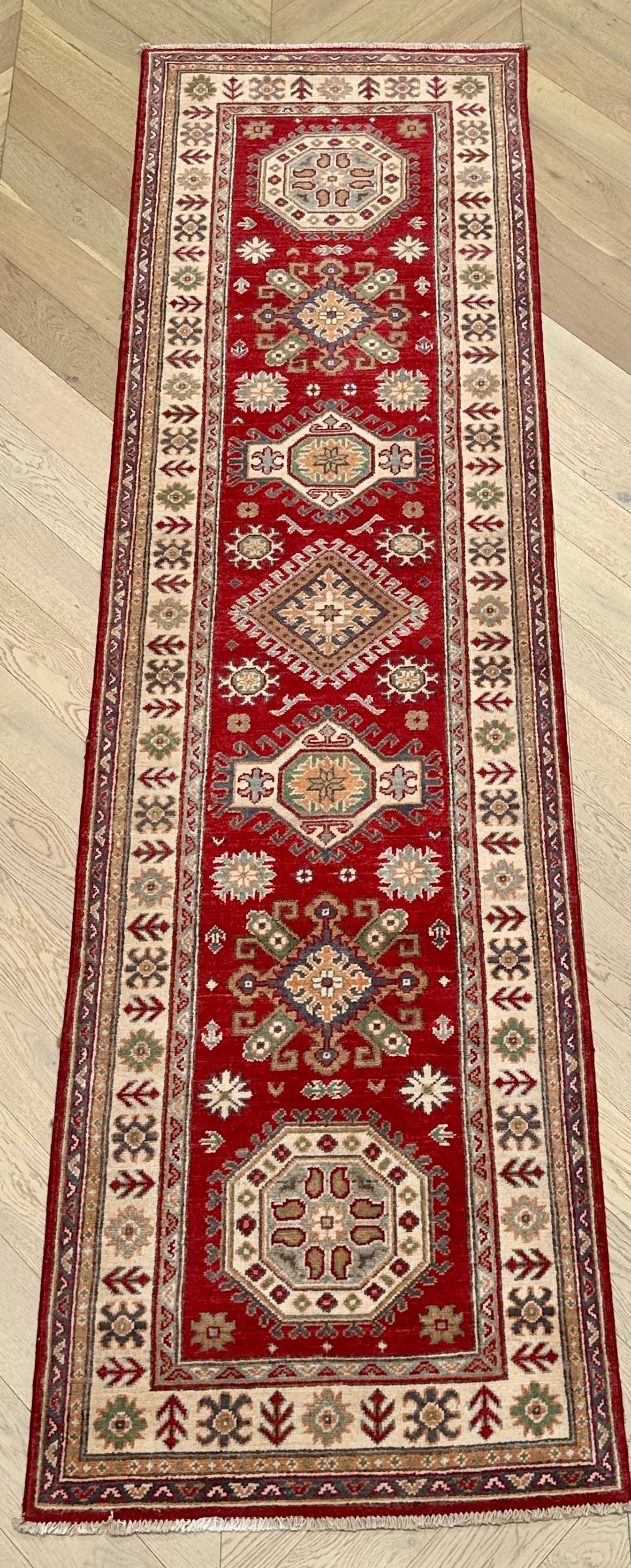 Kazak handmade runner 293x 82 cm