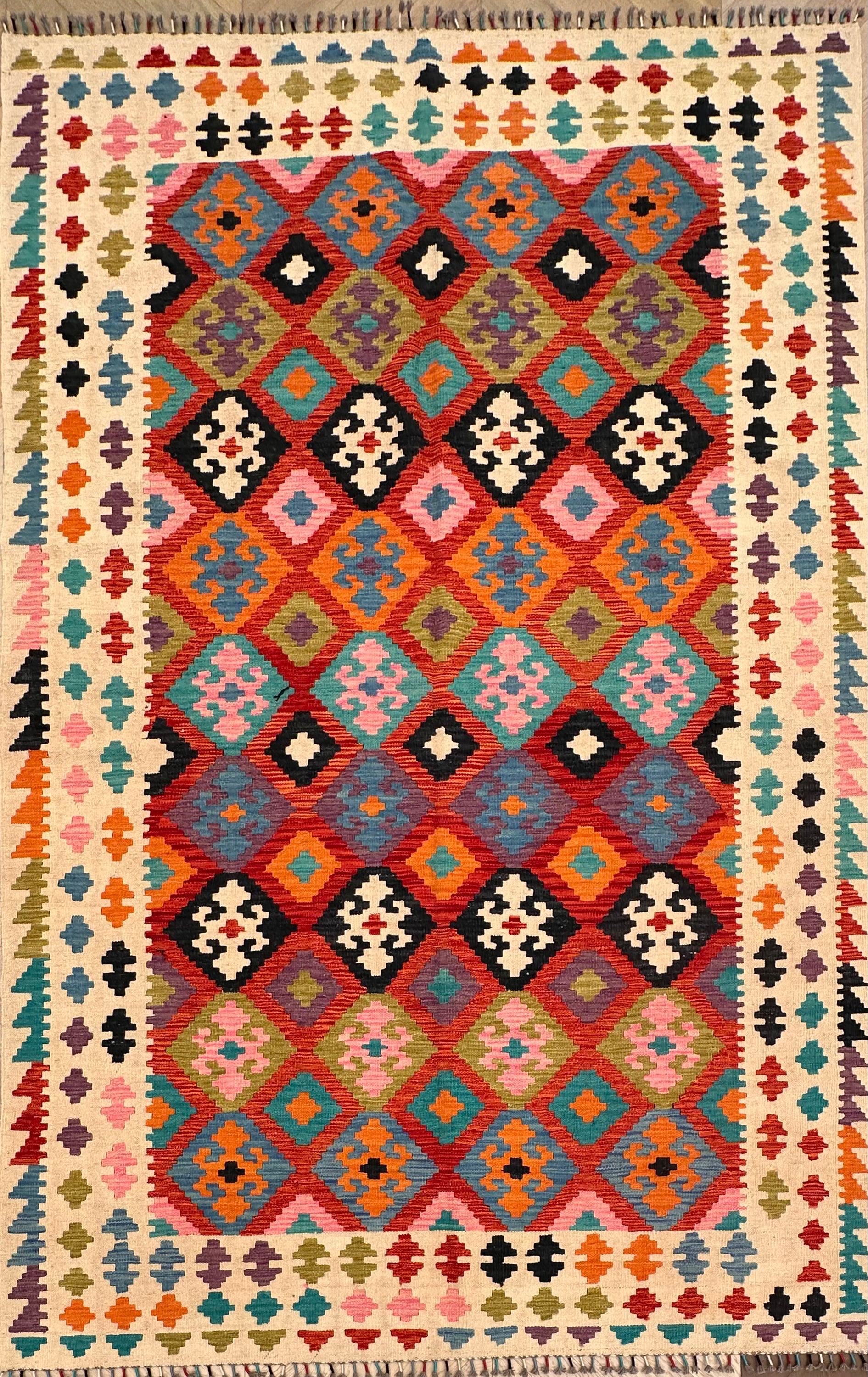 Chobi Afghan Handmade — 3.00 x 1.97