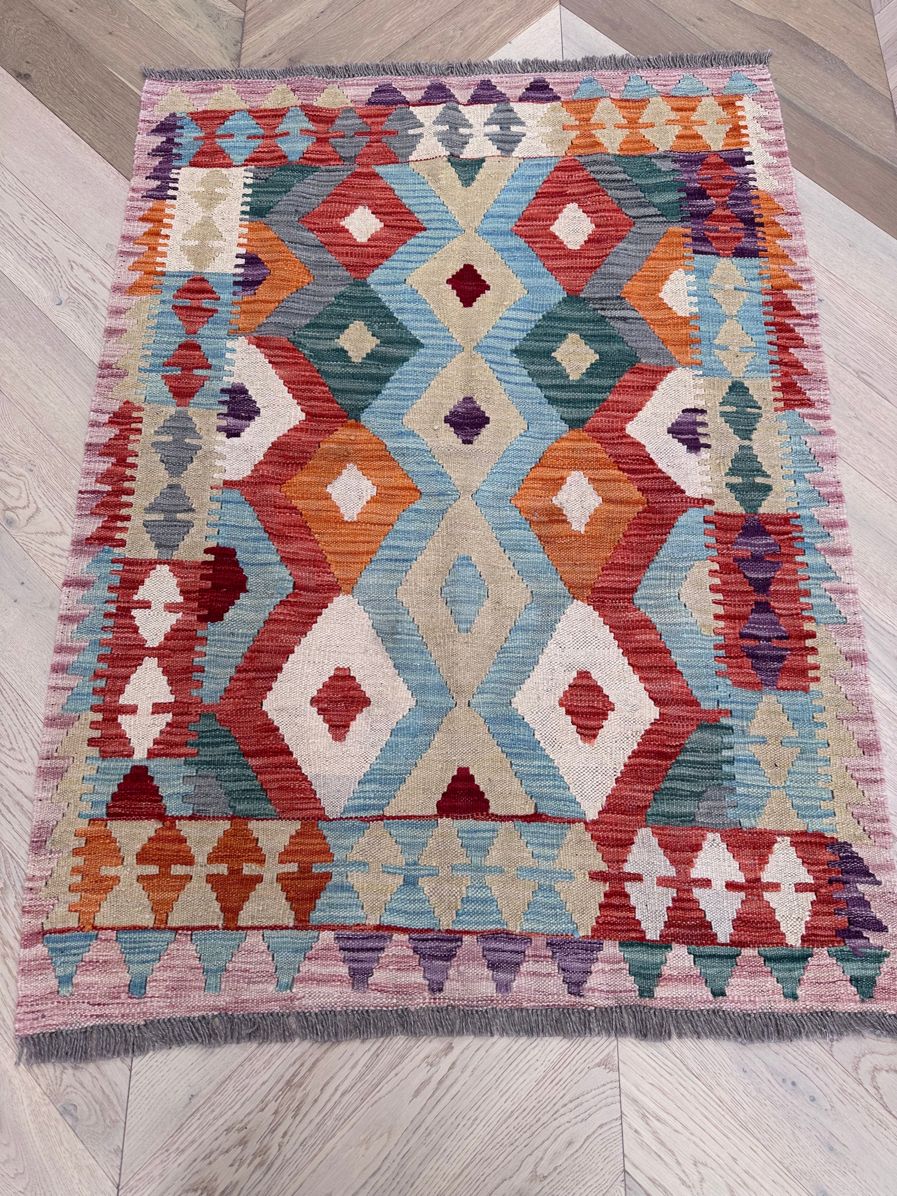 Chobi Afghan Handmade — 1.45 x 1.05