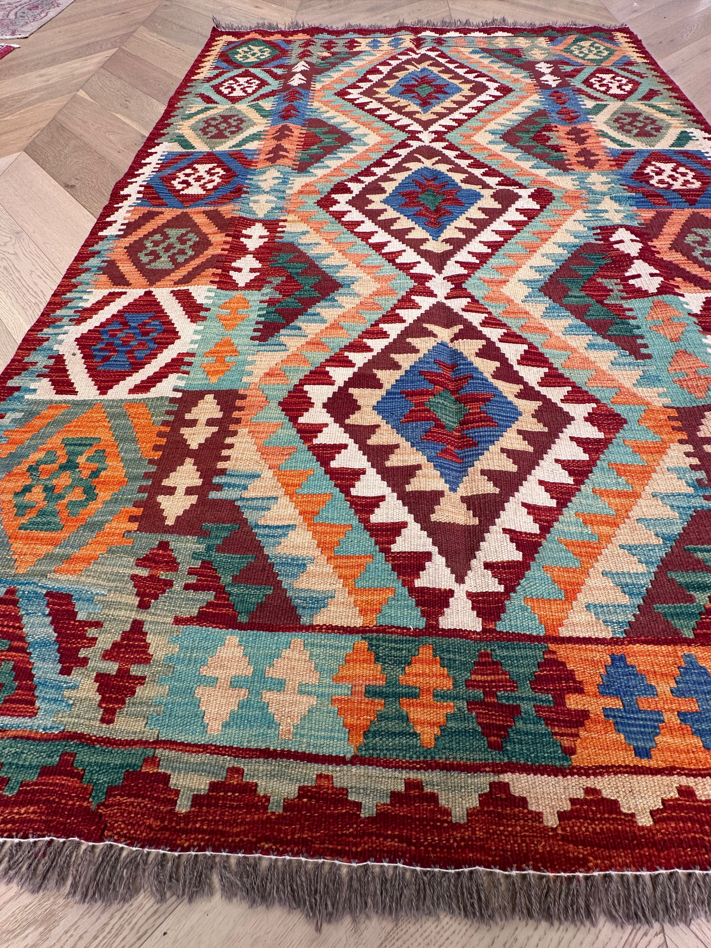 Chobi Afghan Handmade — 2.04 x 1.35