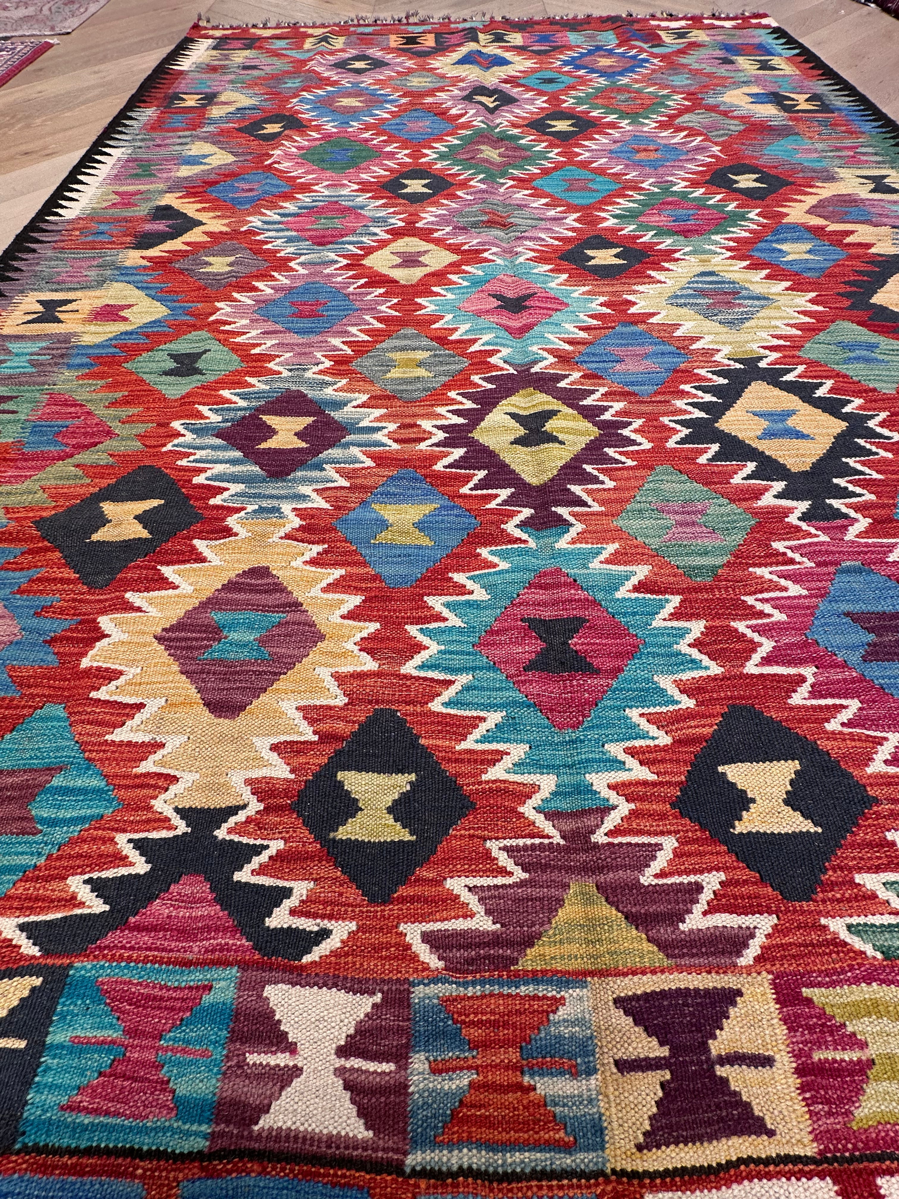 Chobi Afghan Handmade — 2.46 x 1.79
