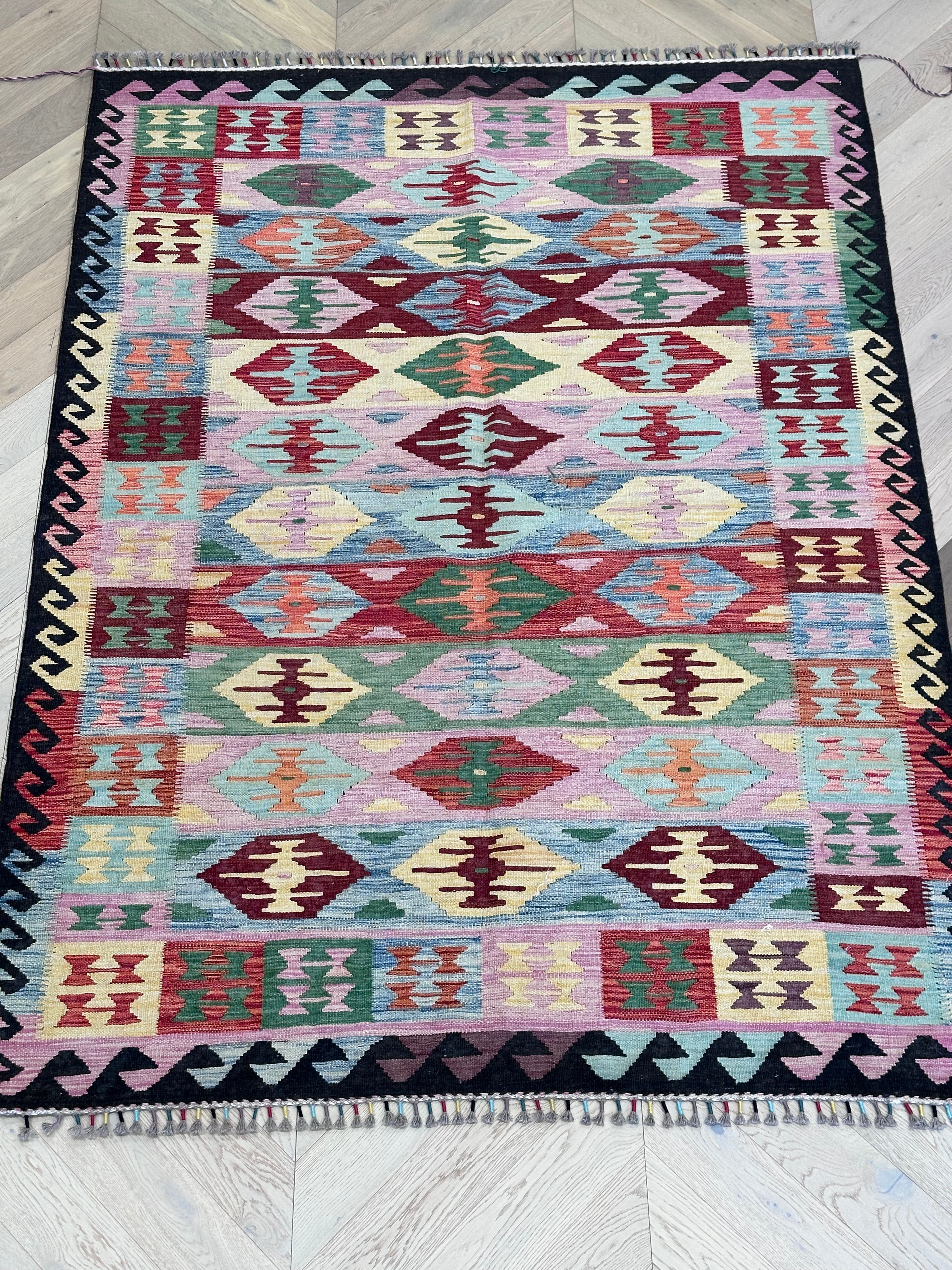 Chobi Afghan Handmade — 2.93 x 1.74