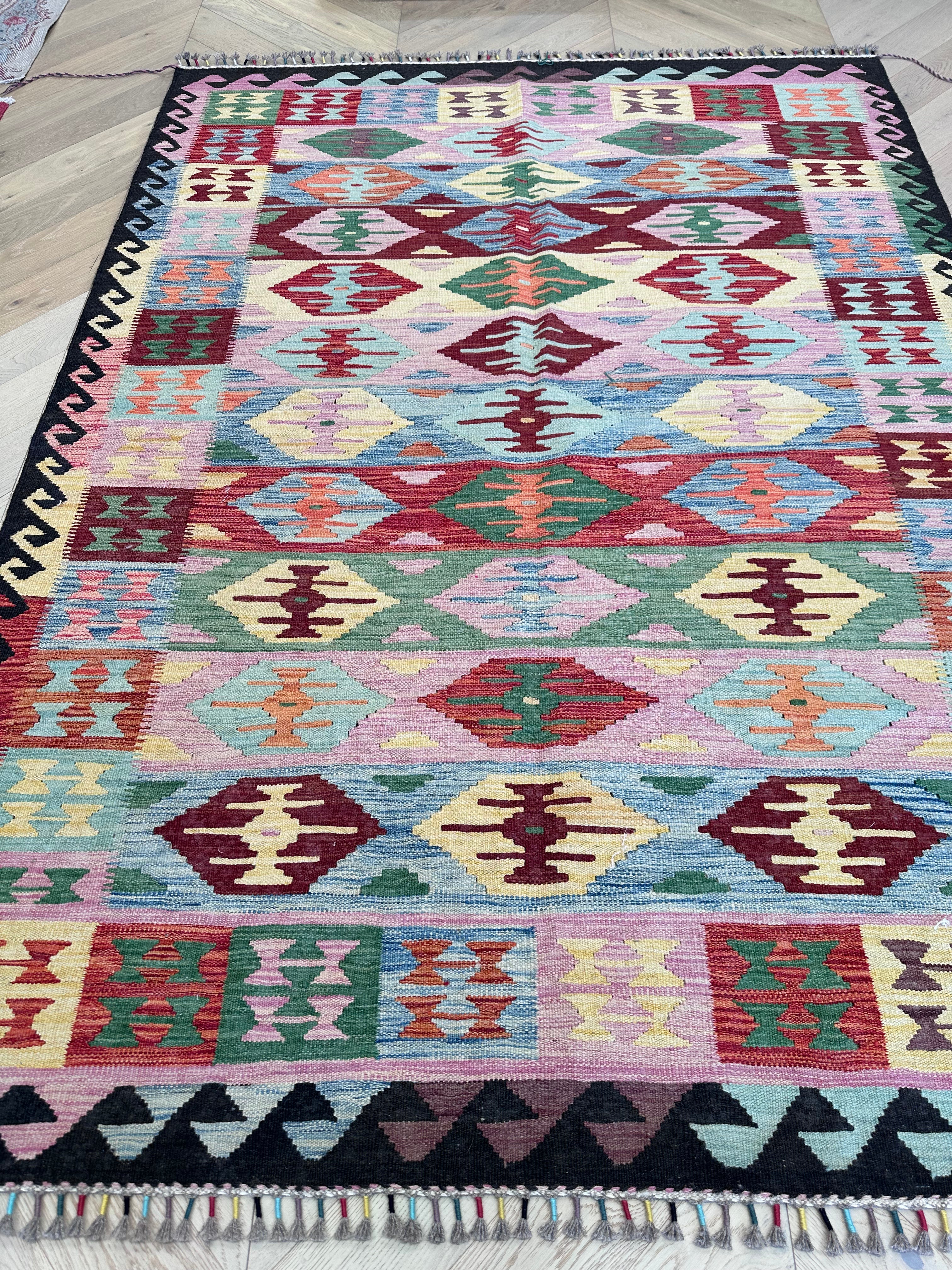 Chobi Afghan Handmade — 2.93 x 1.74