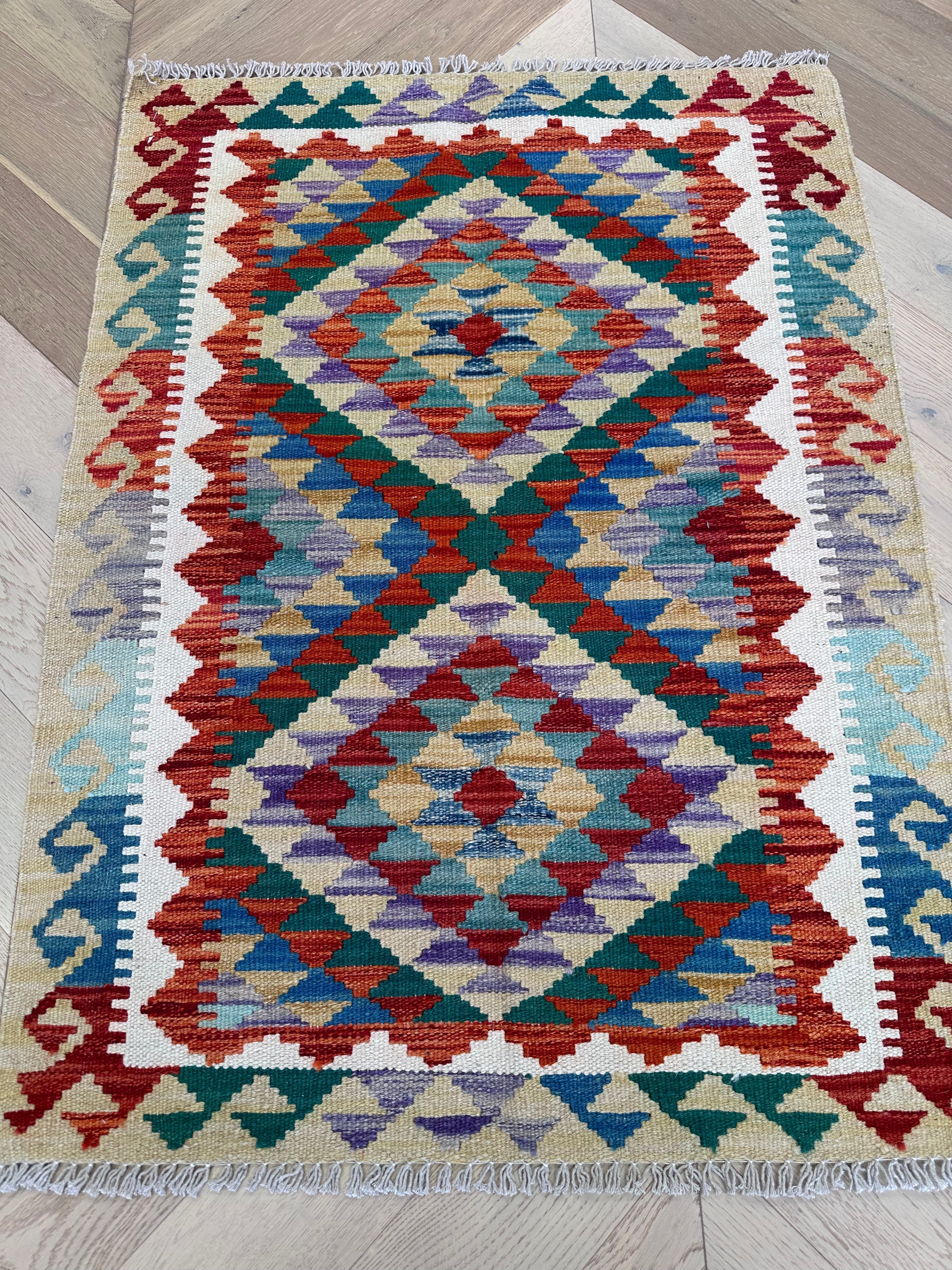 Chobi Afghan Handmade — 1.10 x 0.82
