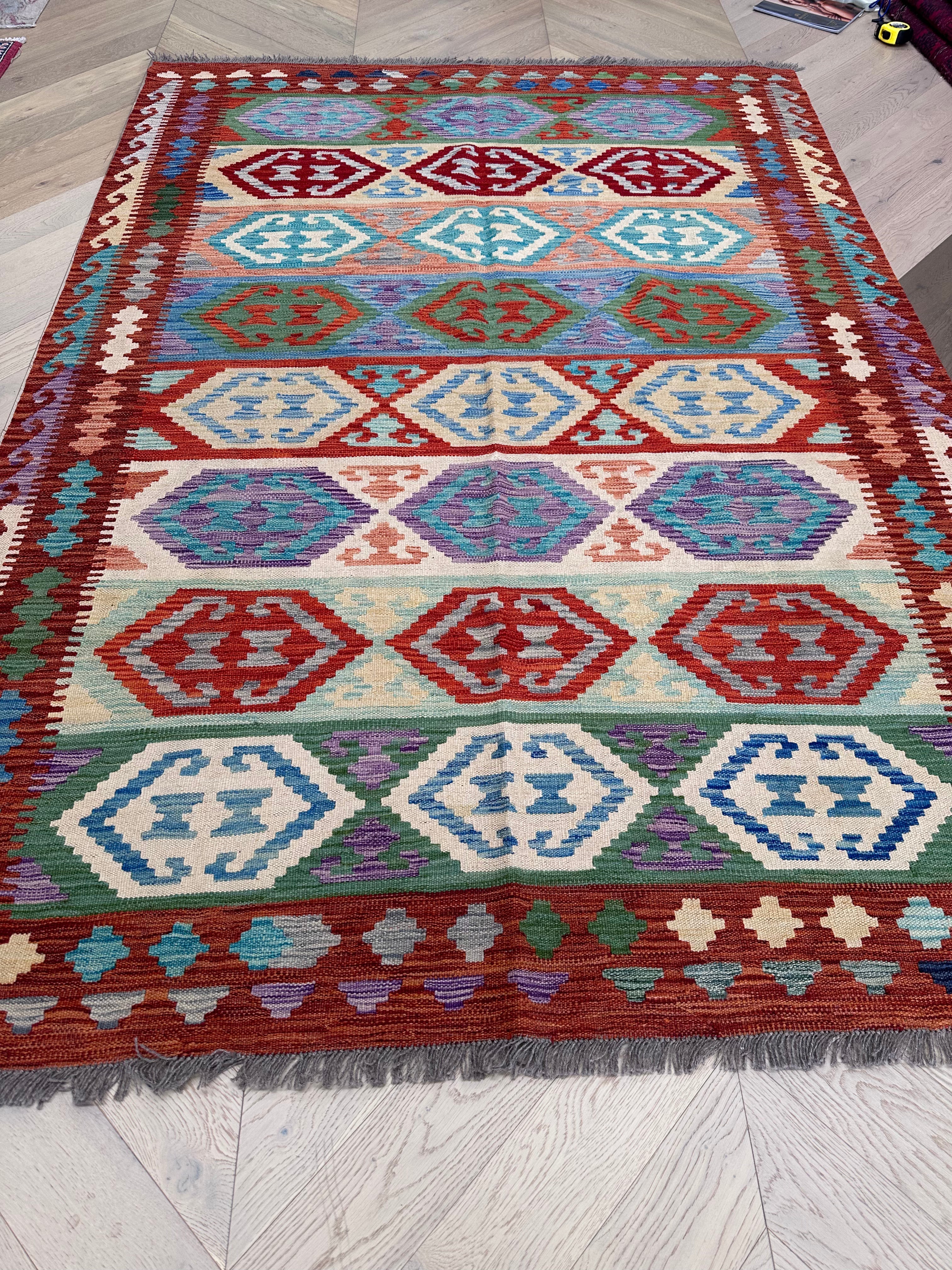 Chobi Afghan Handmade — 2.51 x 1.74