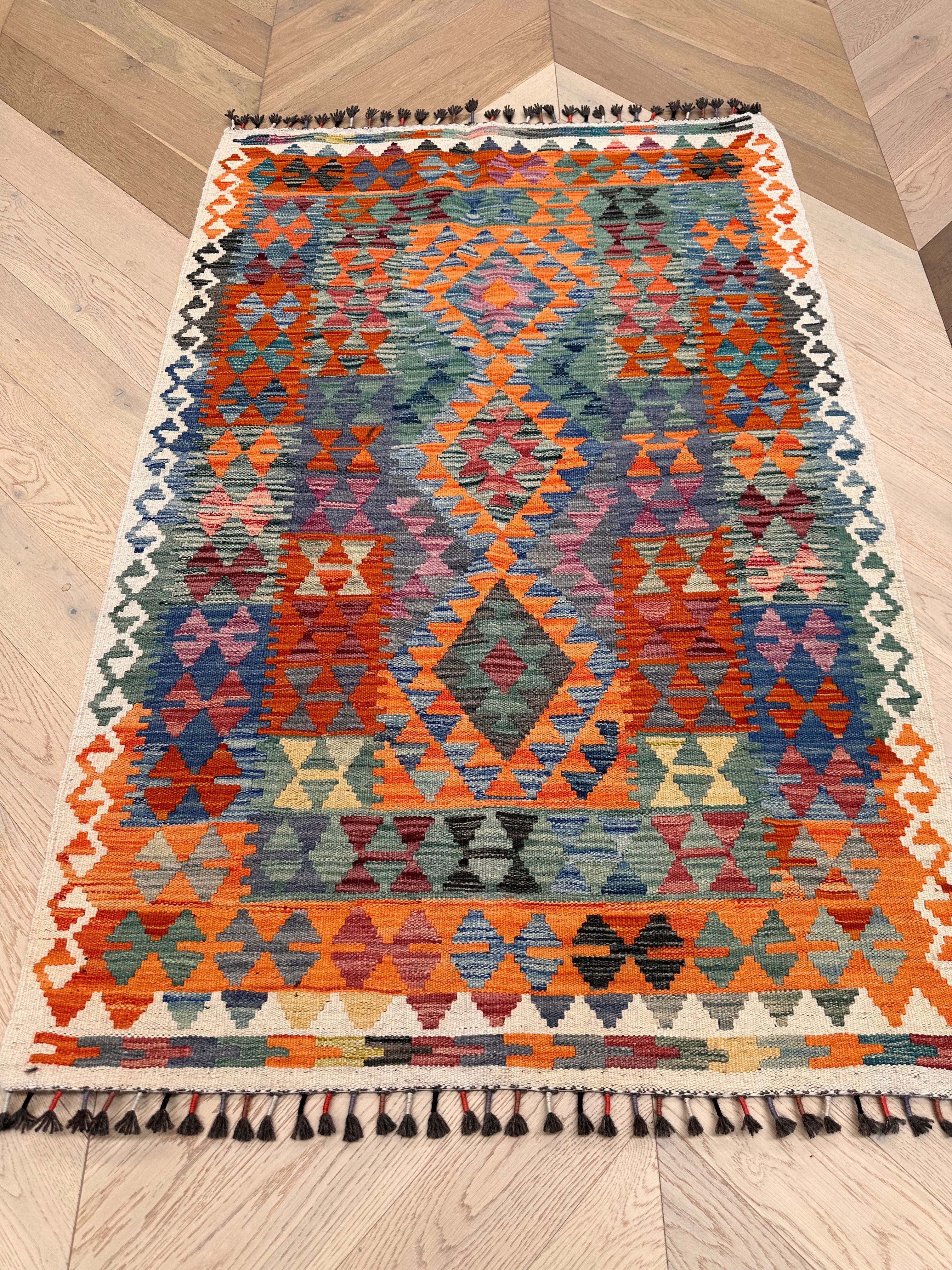 Chobi Afghan Handmade — 1.56 x 1.01