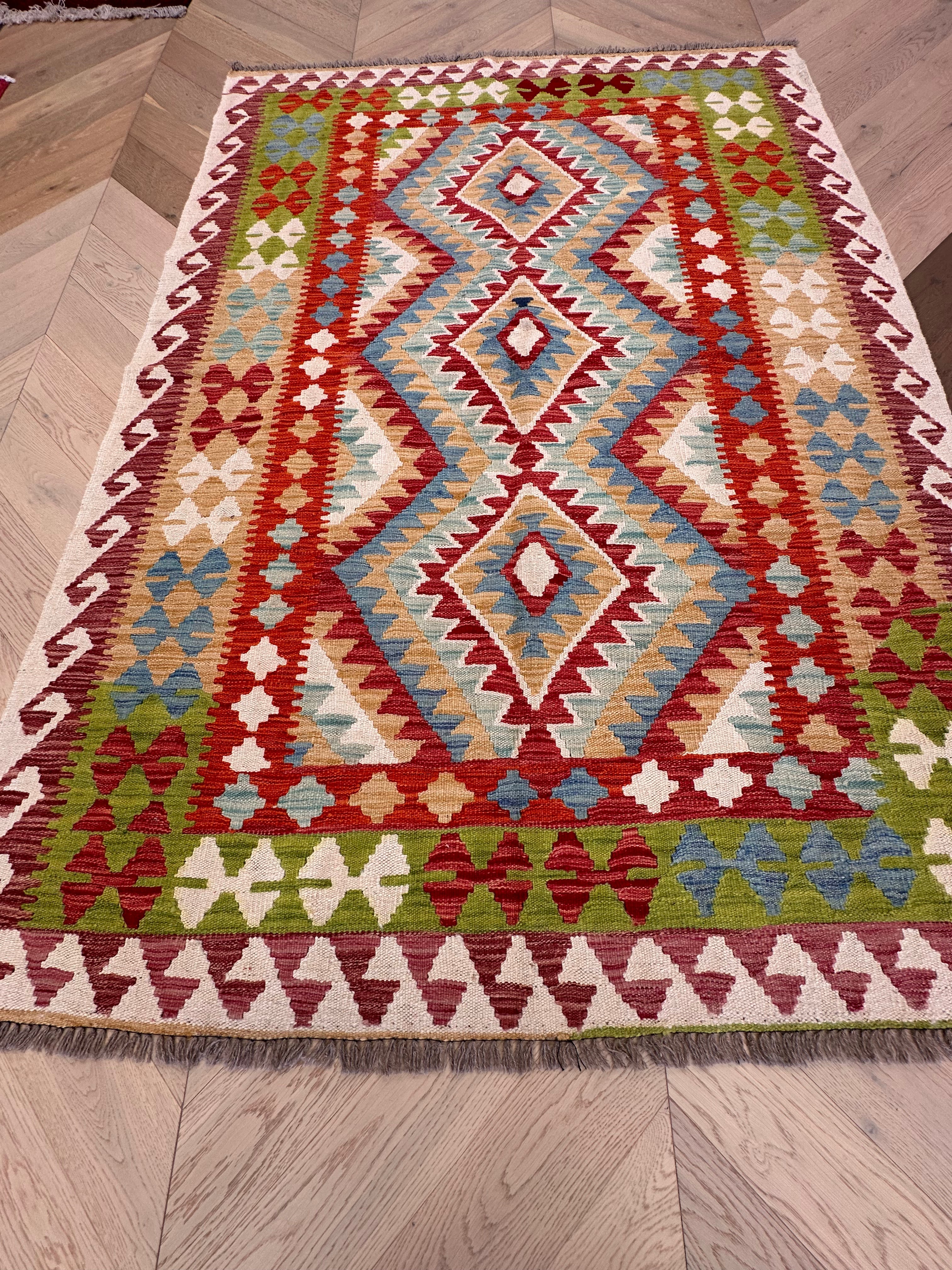 Chobi Afghan Handmade — 2.04 x 1.51