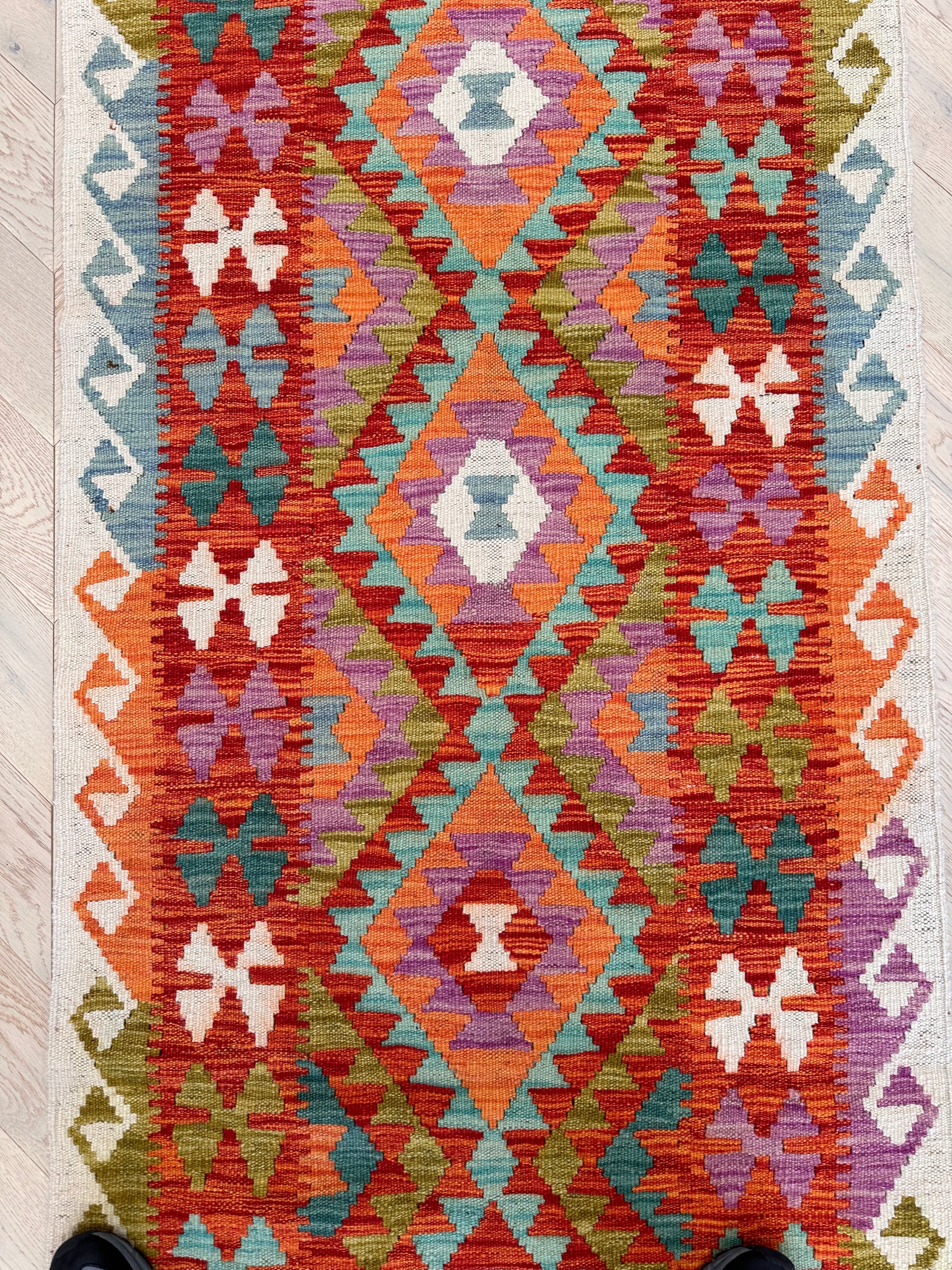 Chobi Afghan Handmade — 2.97 x 0.84