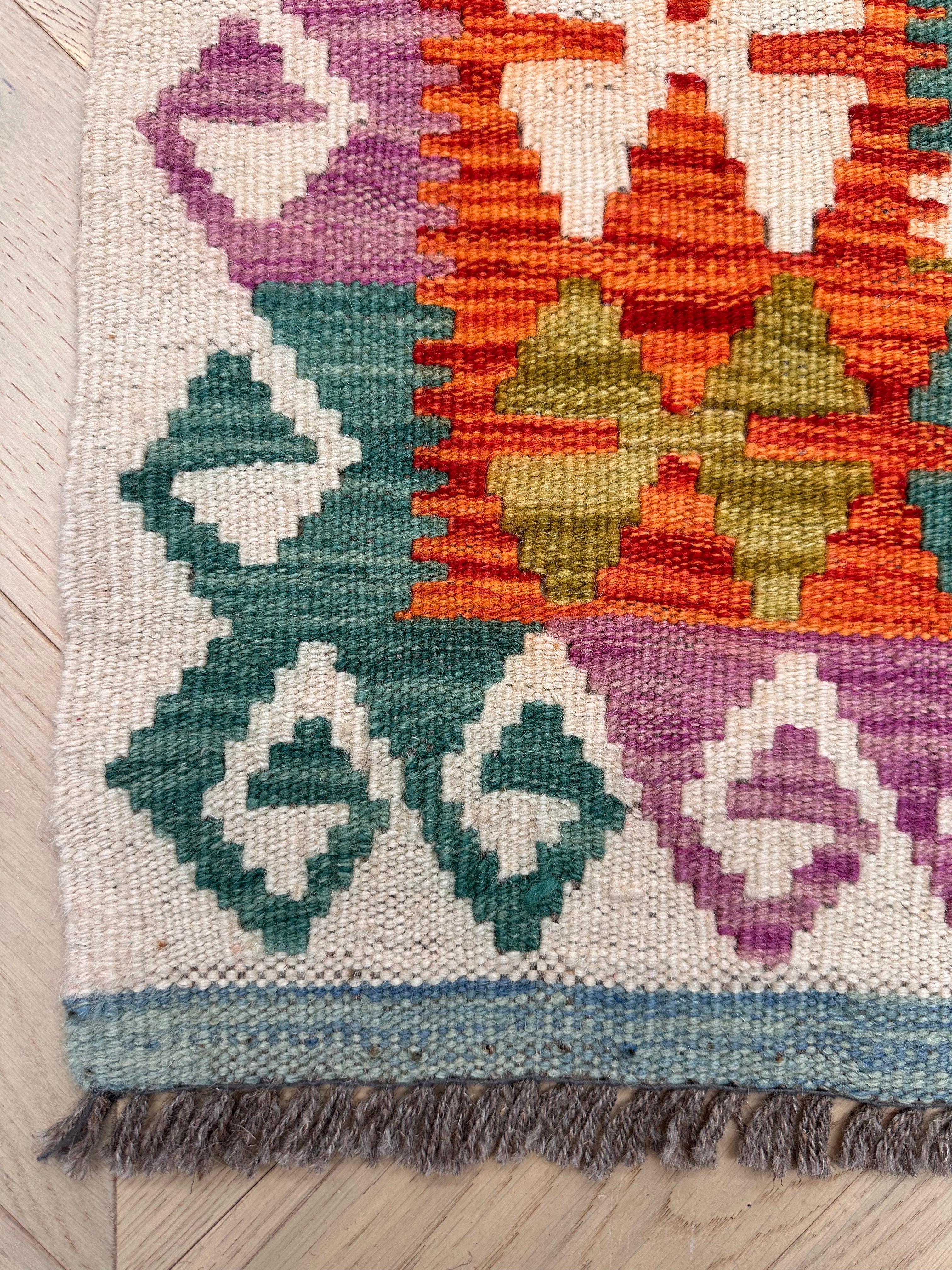 Chobi Afghan Handmade — 2.97 x 0.84