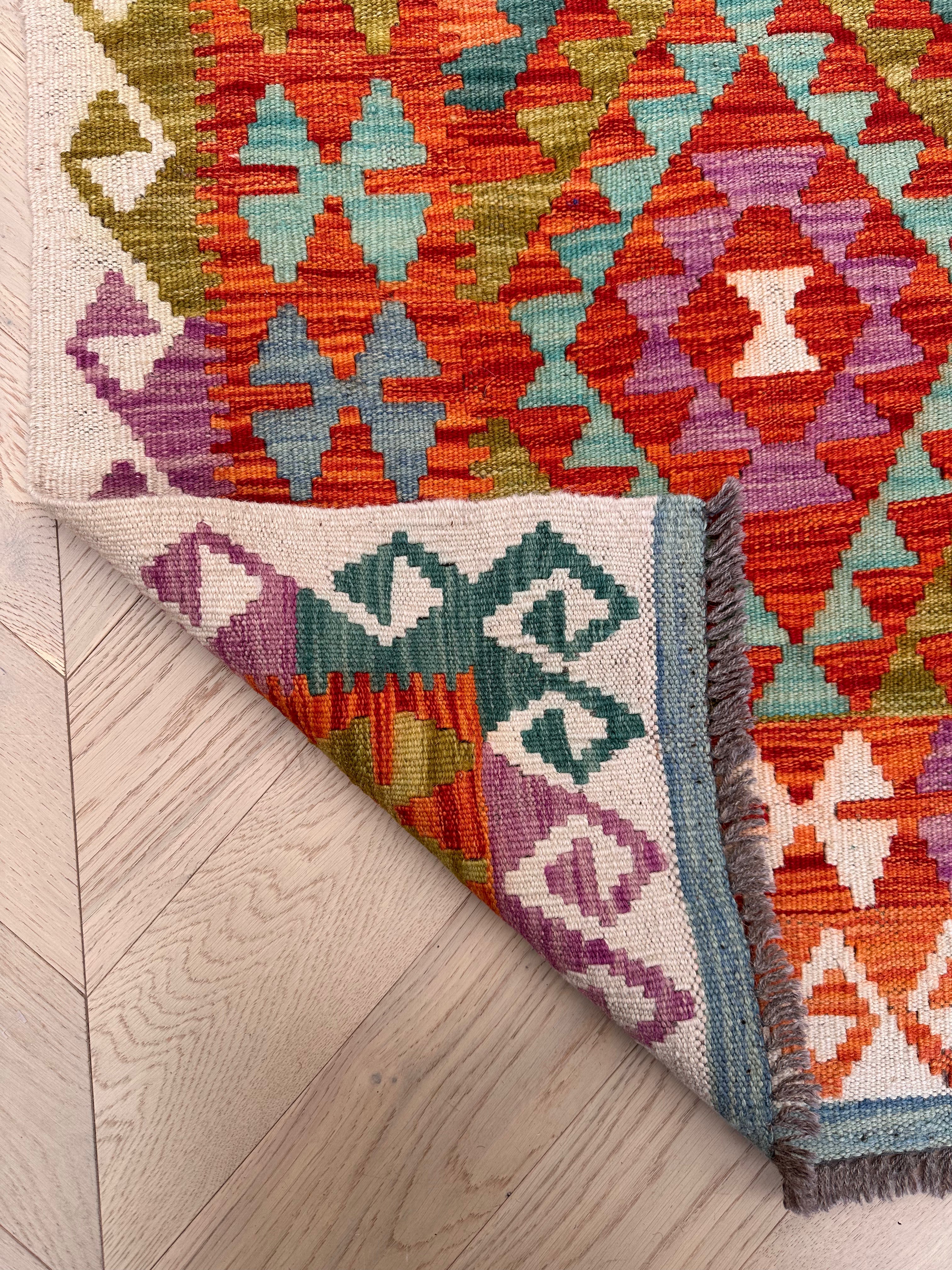 Chobi Afghan Handmade — 2.97 x 0.84