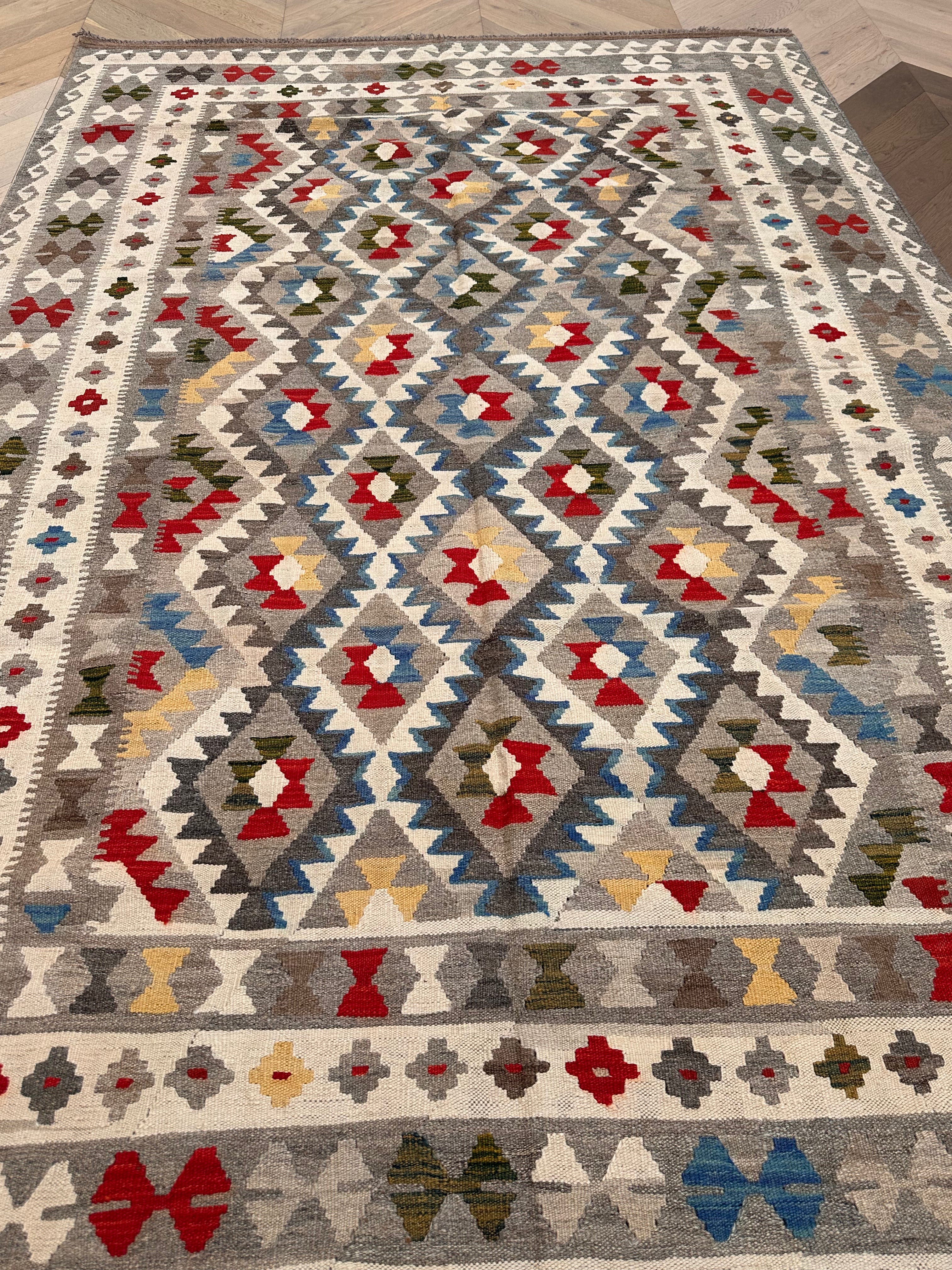 Chobi Afghan Handmade — 2.97 x 1.95