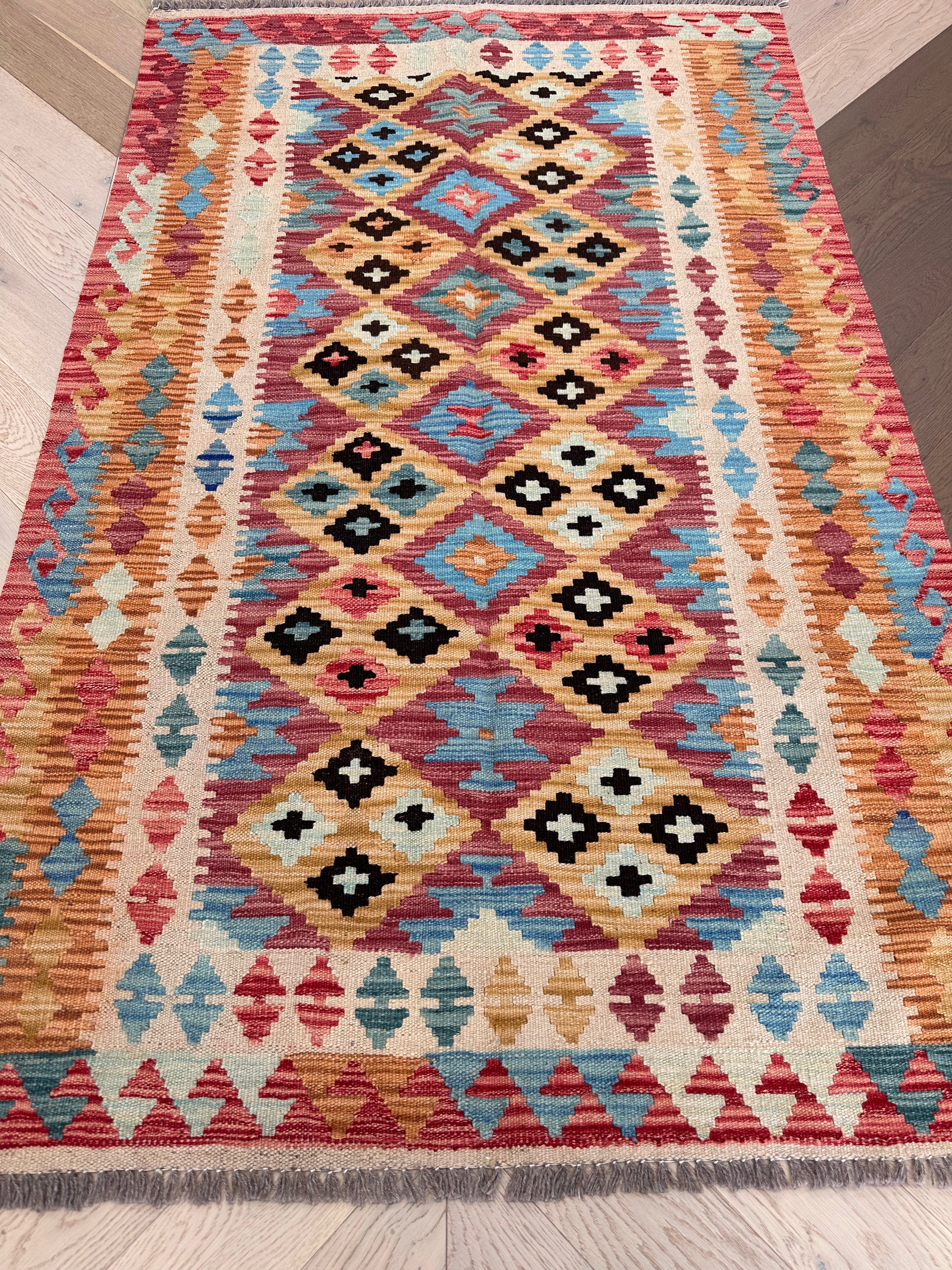 Chobi Afghan Handmade — 1.85 x 1.18