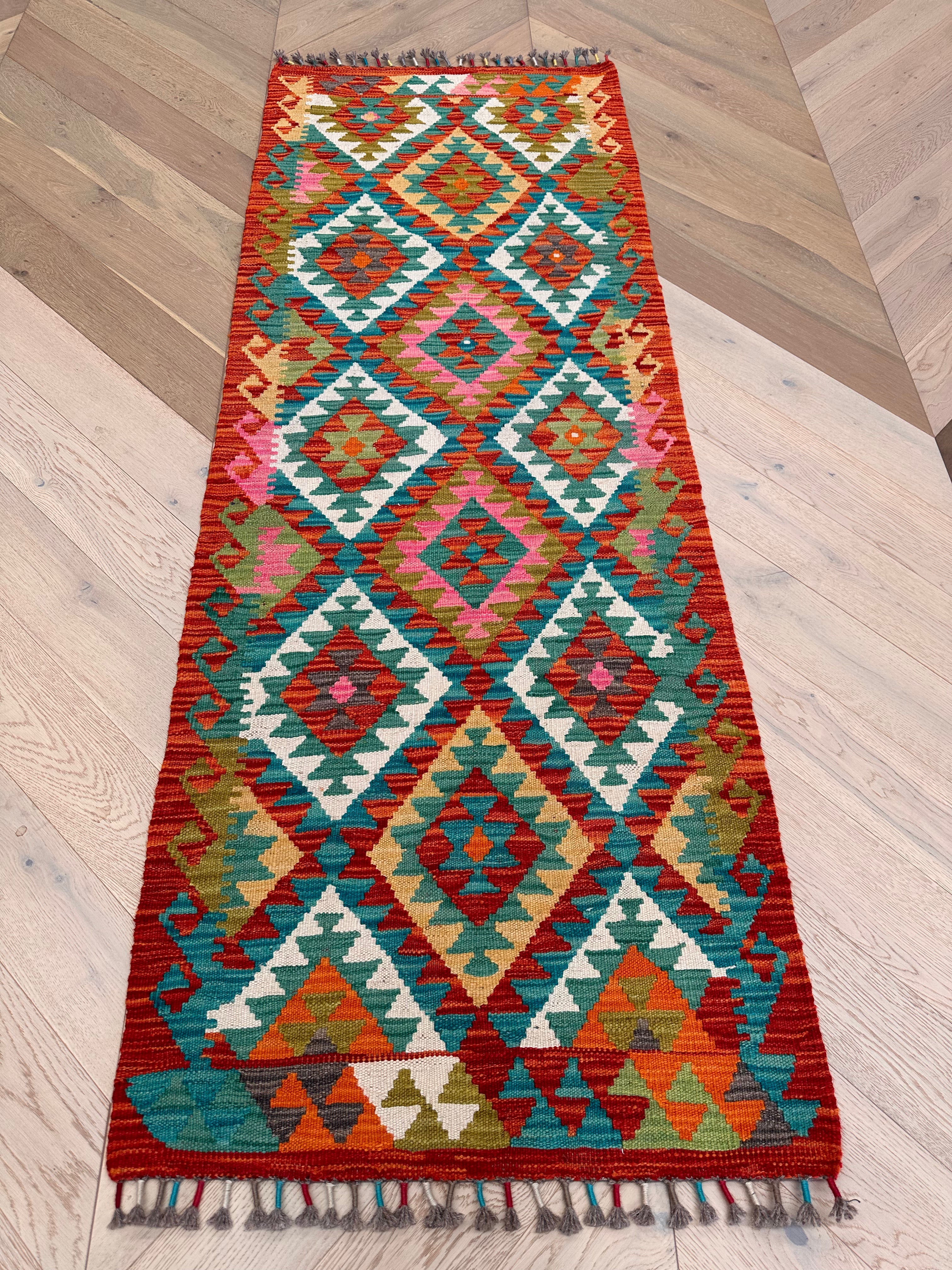 Chobi Afghan Handmade — 1.99 x 0.71