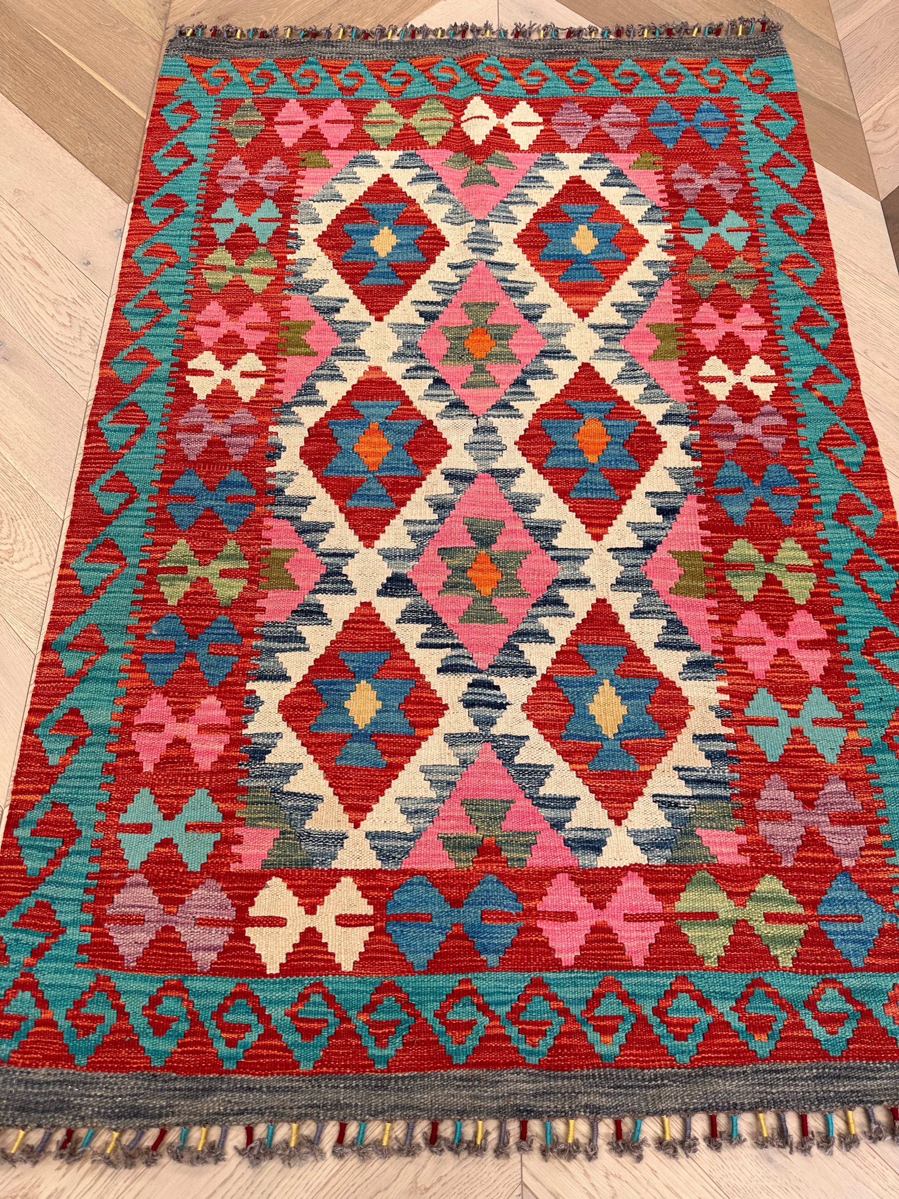 Chobi Afghan Handmade — 1.49 x 1.00