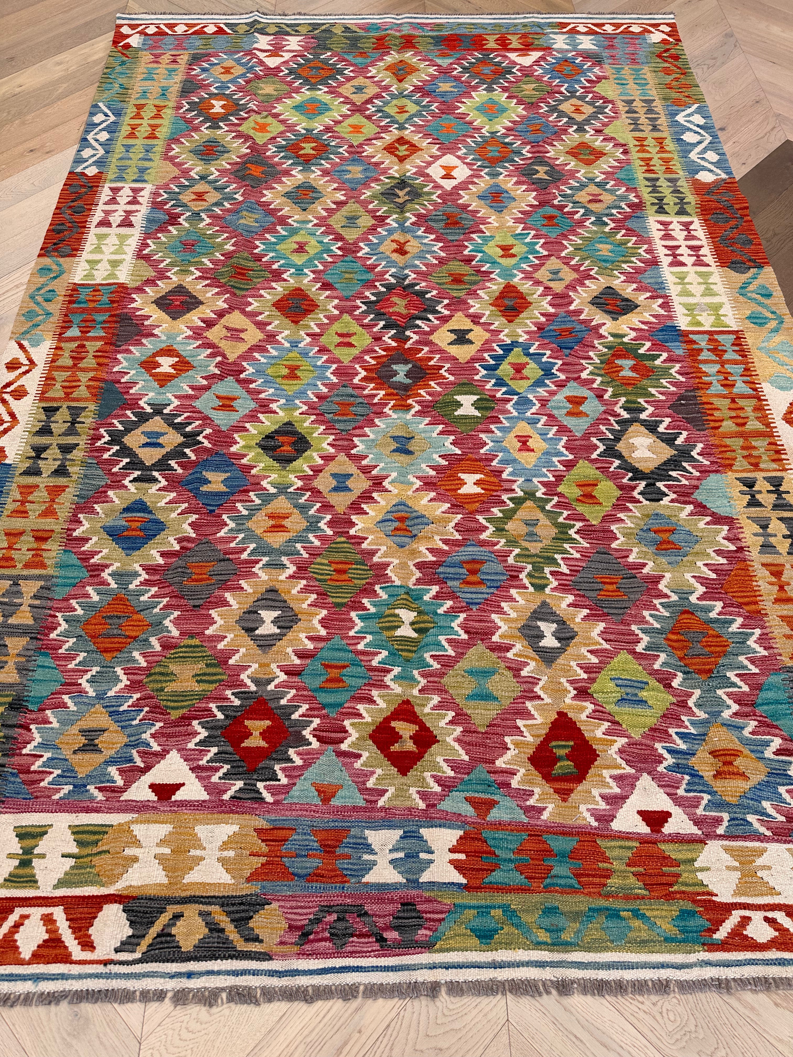Chobi Afghan Handmade — 3.02 x 2.00