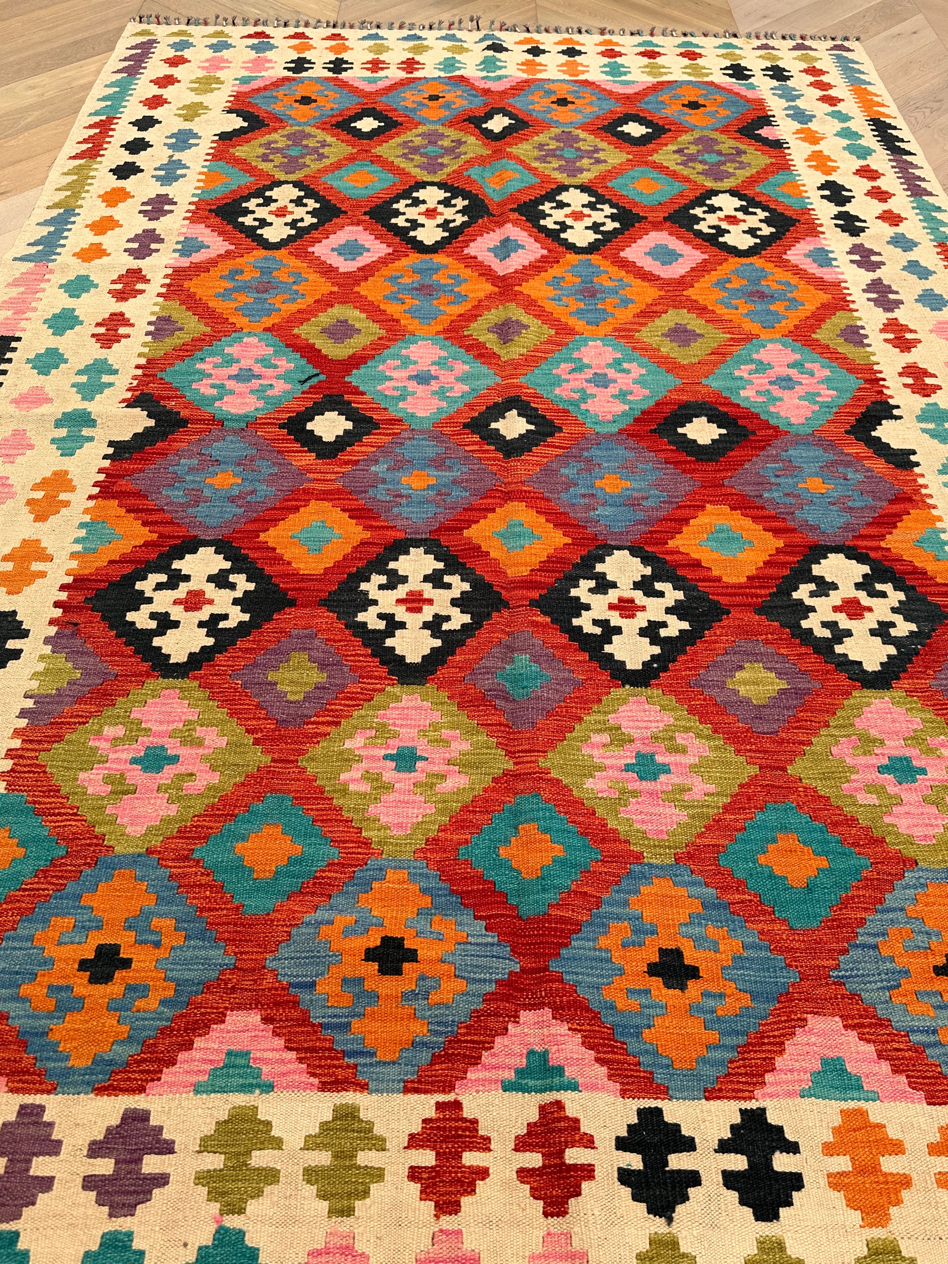 Chobi Afghan Handmade — 3.00 x 1.97