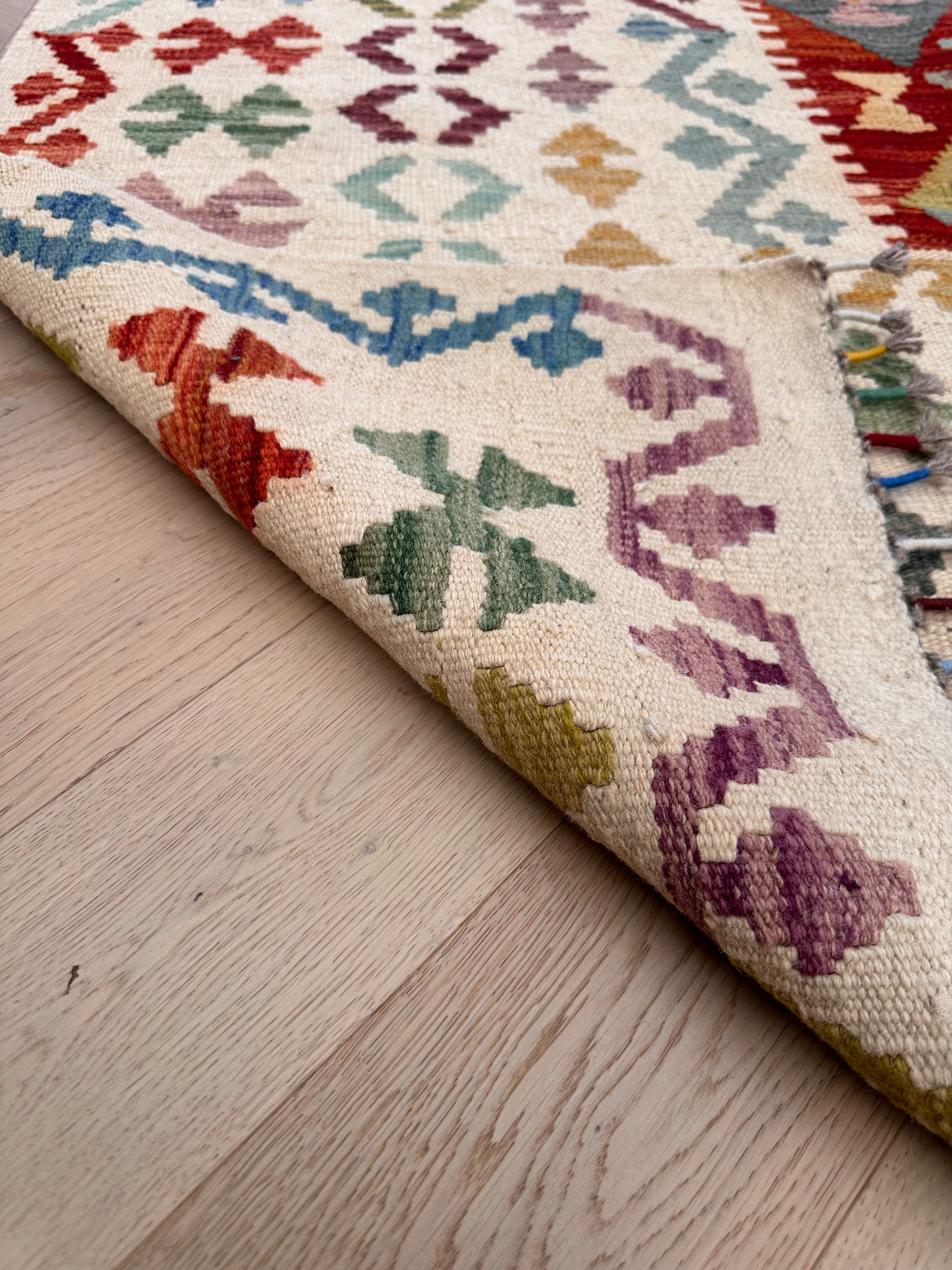 Chobi Afghan Handmade — 3.88 x 2.97