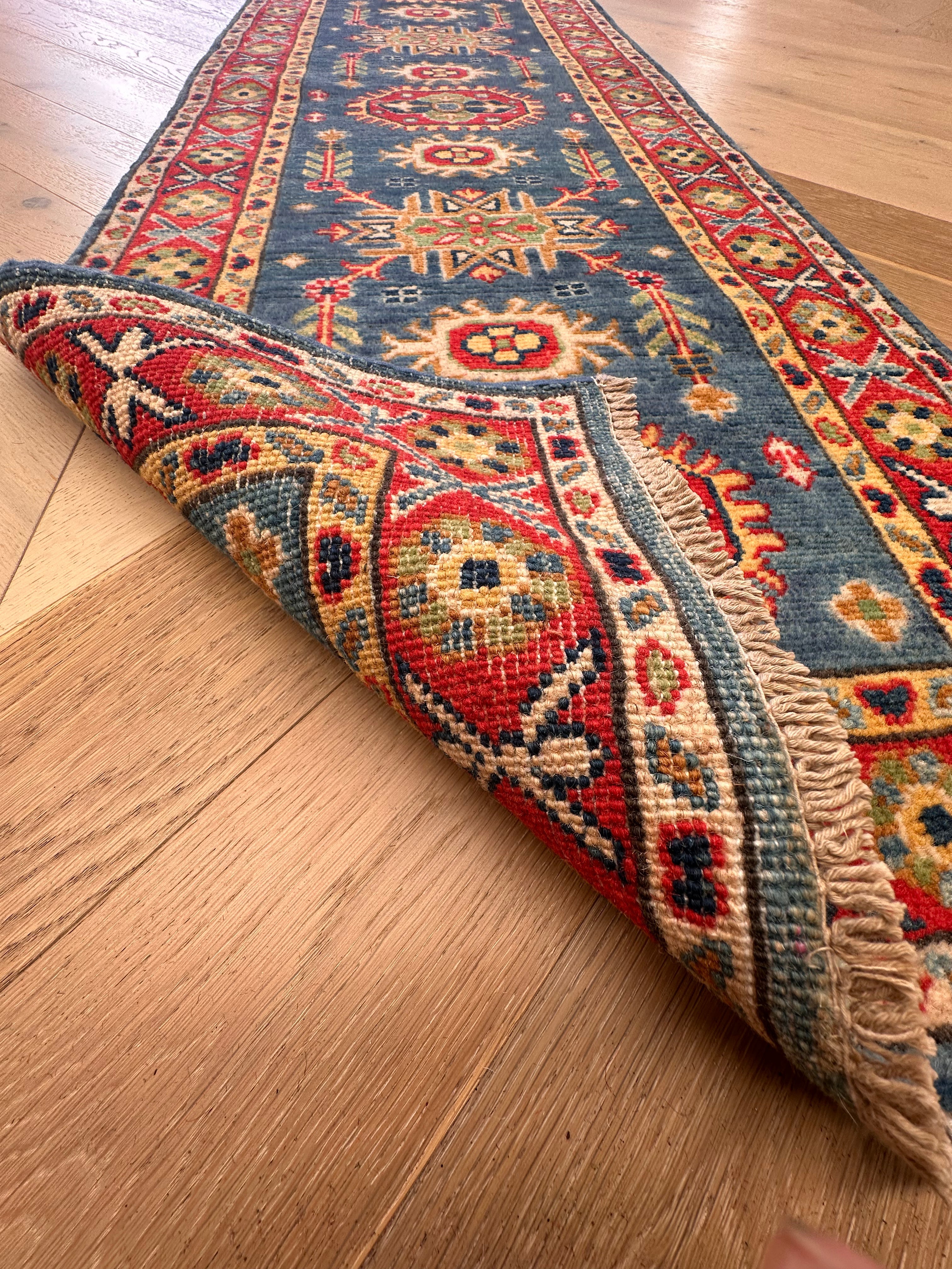 Kazak handmade runner 176x 61 cm