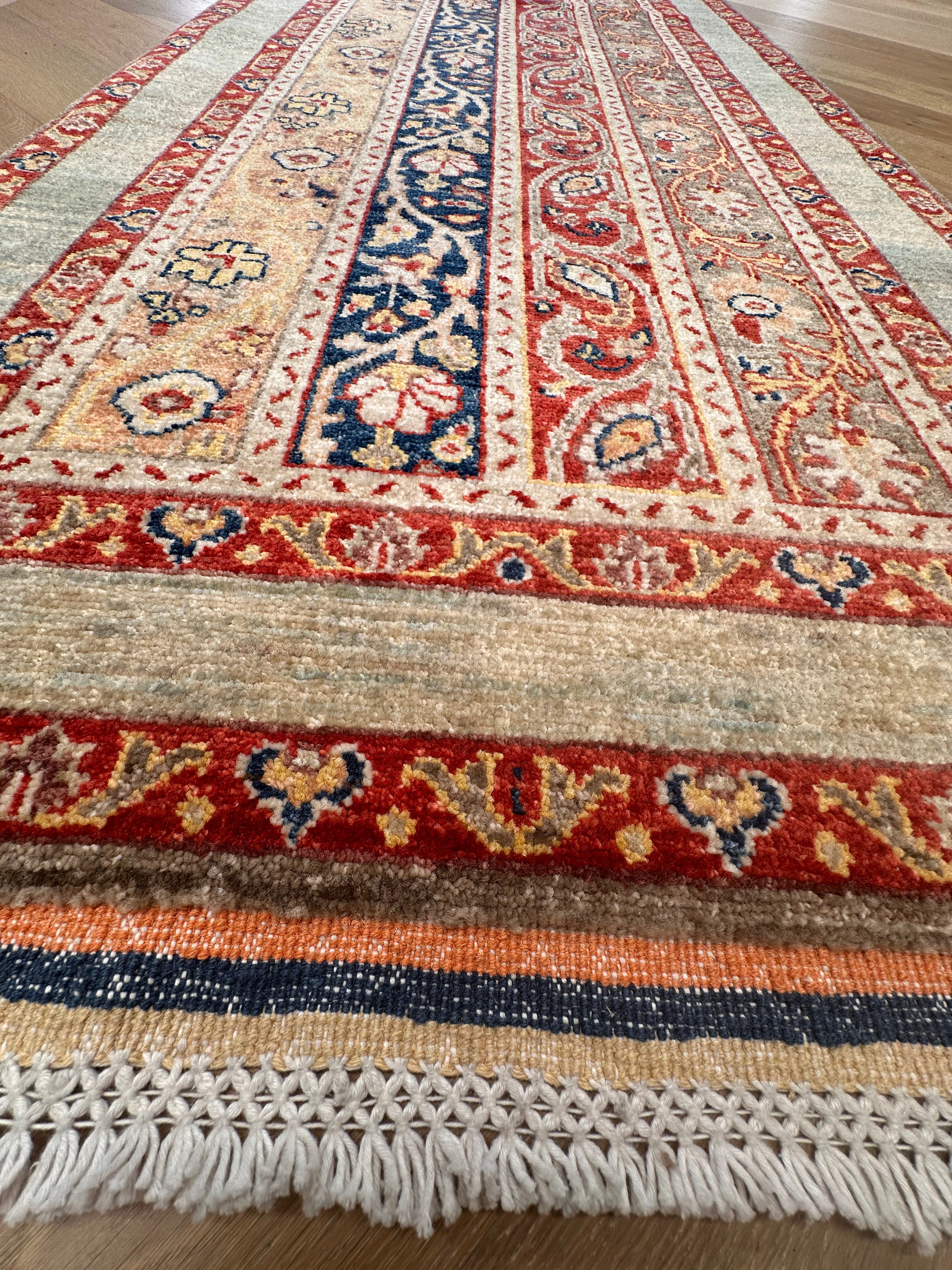 Grey Chobi Afghan Handmade — 2.99 x 0.82