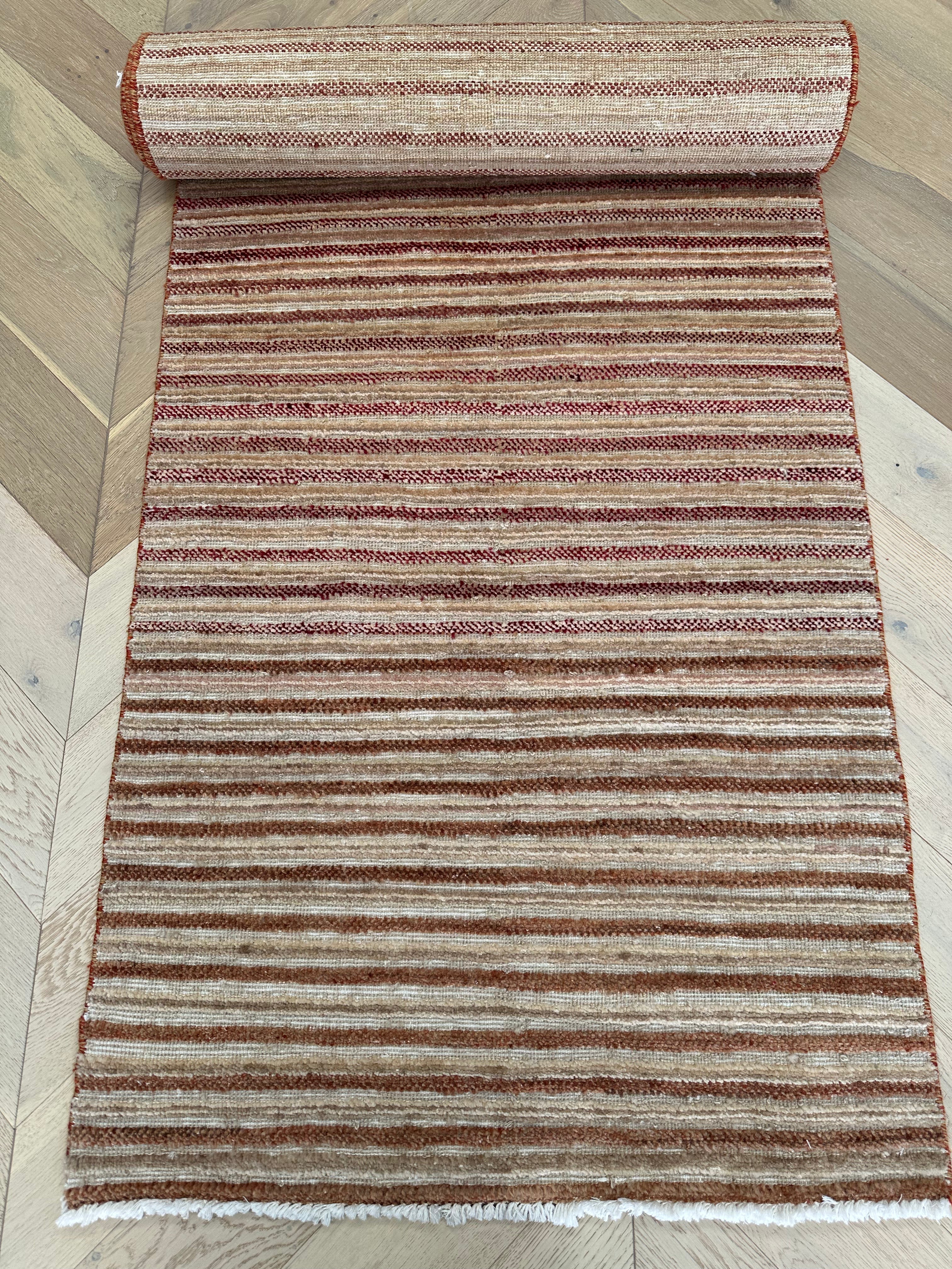 Handmade Gaba rug-runner 315 x79 cm