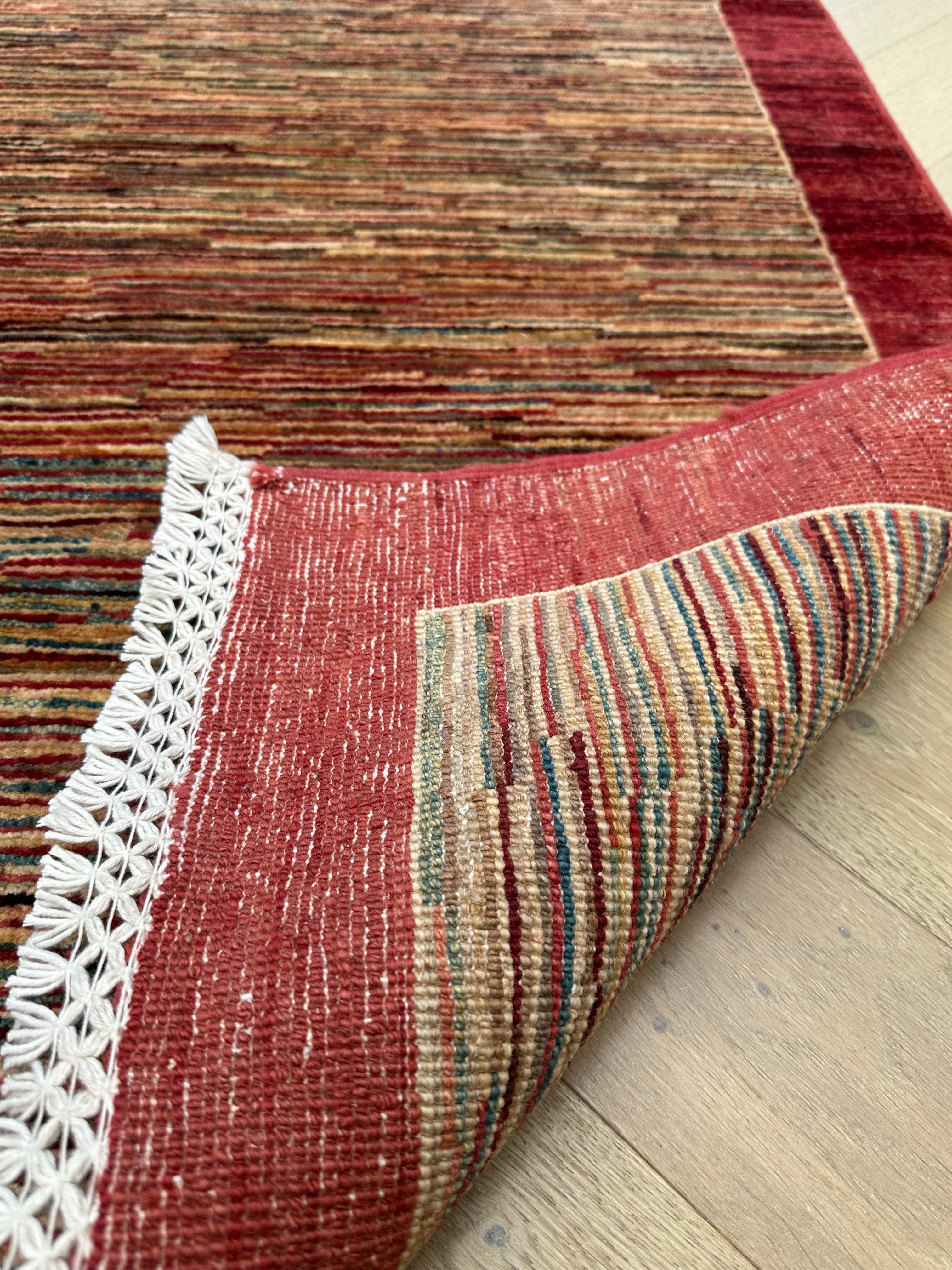 Handmade Gaba rug-runner — 2.98 x 0.82