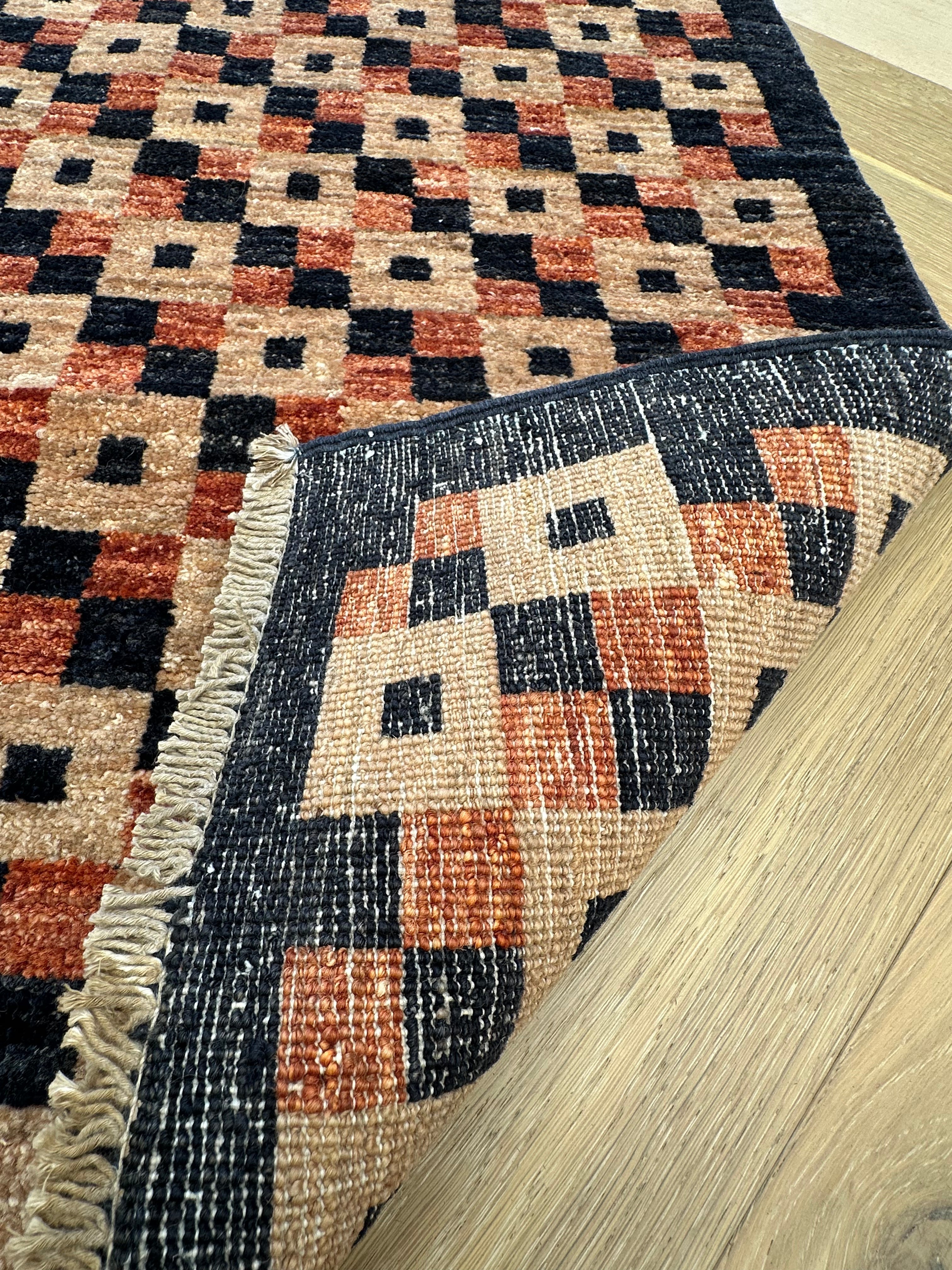 Handmade Gaba rug-runner — 2.92 x 0.82