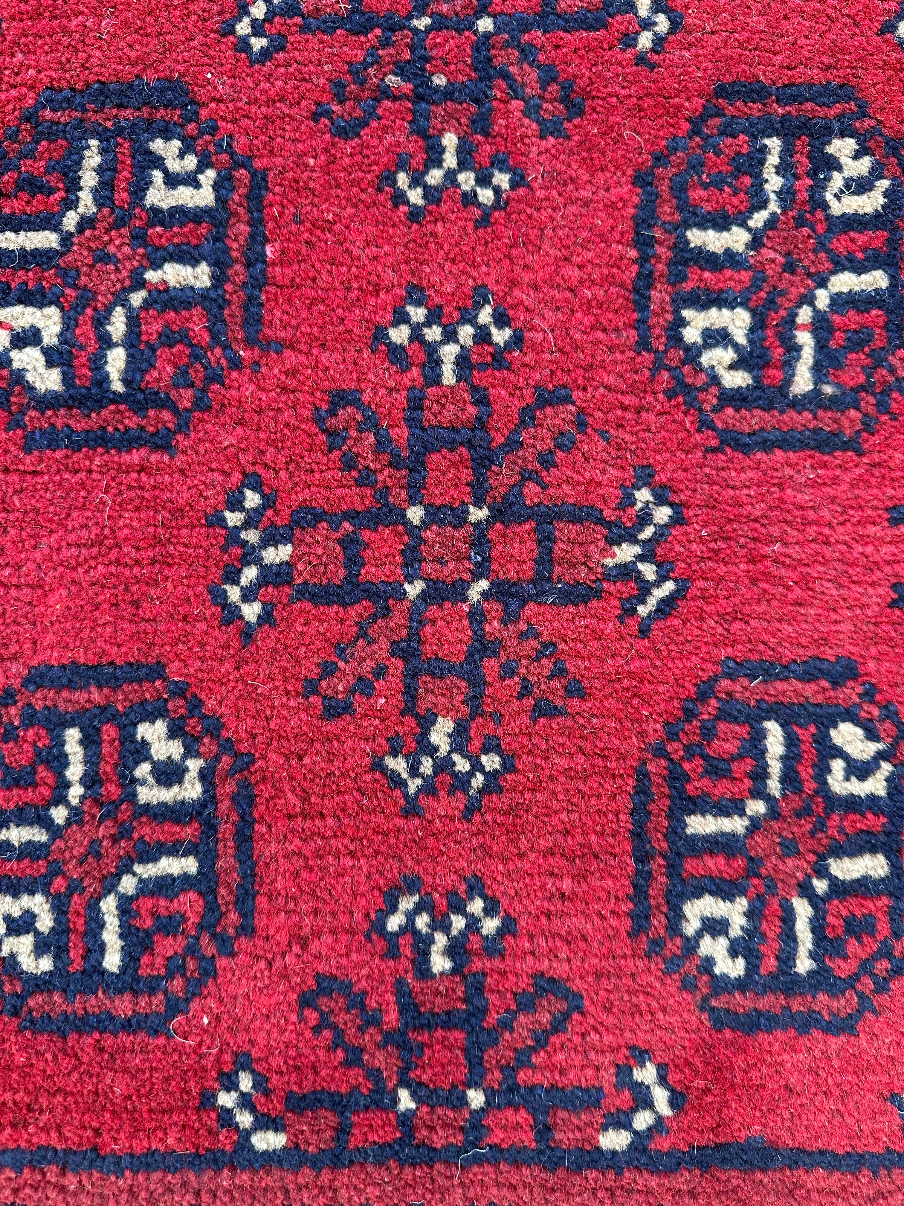 Red Afghan Handmade — 2.90 x 0.78
