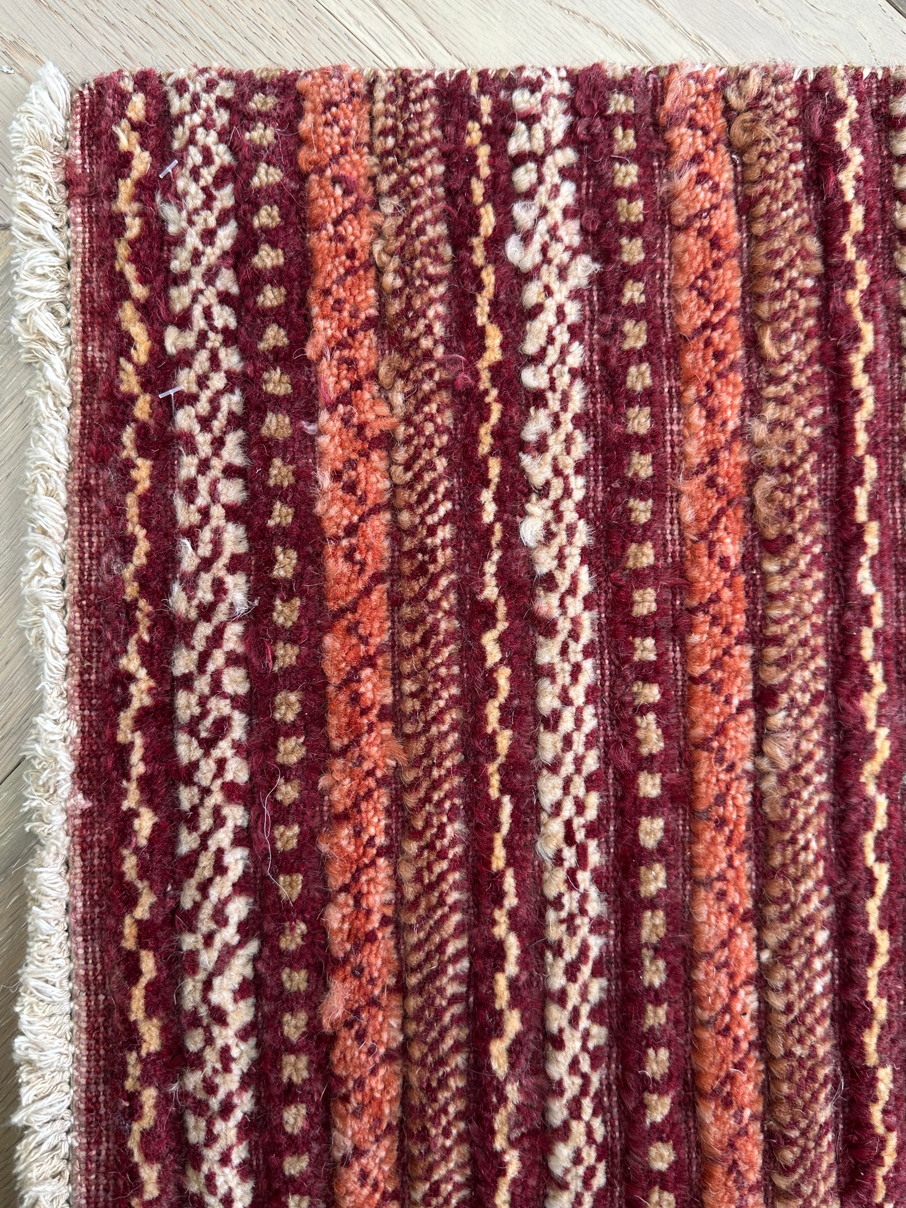 Beige HANDMADE AFGHAN MUSHWANI KILIM | CM |