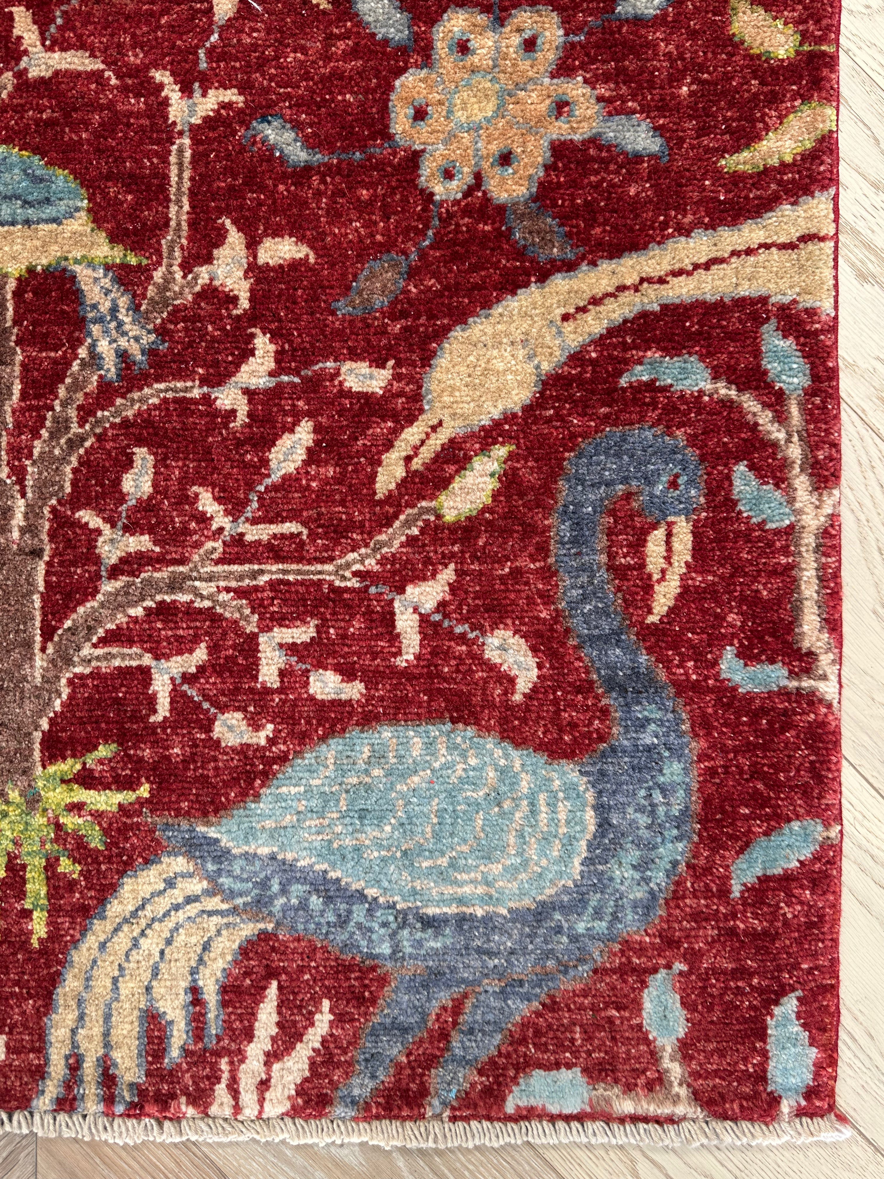 Afghan handmade rug - Paradise garden 198x150 cm