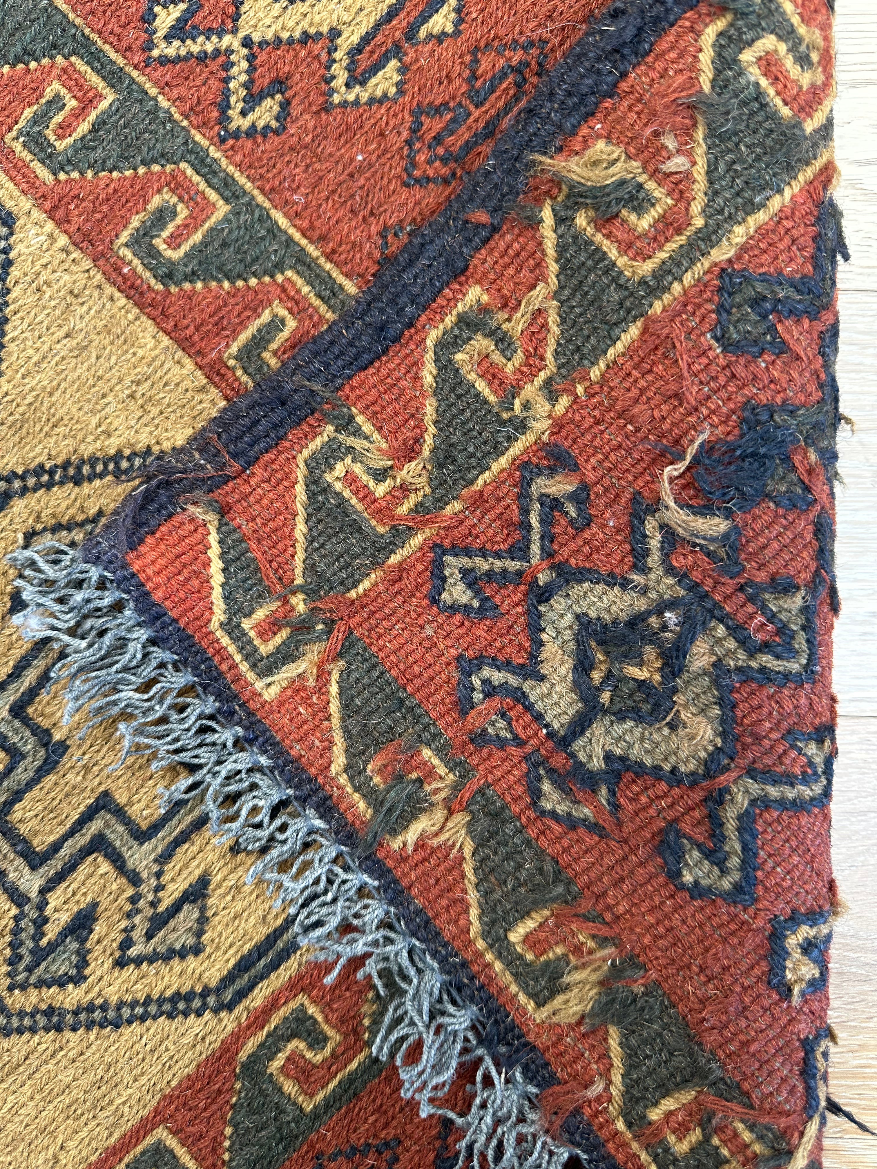 HANDMADE AFGHAN MUSHWANI KILIM | CM|