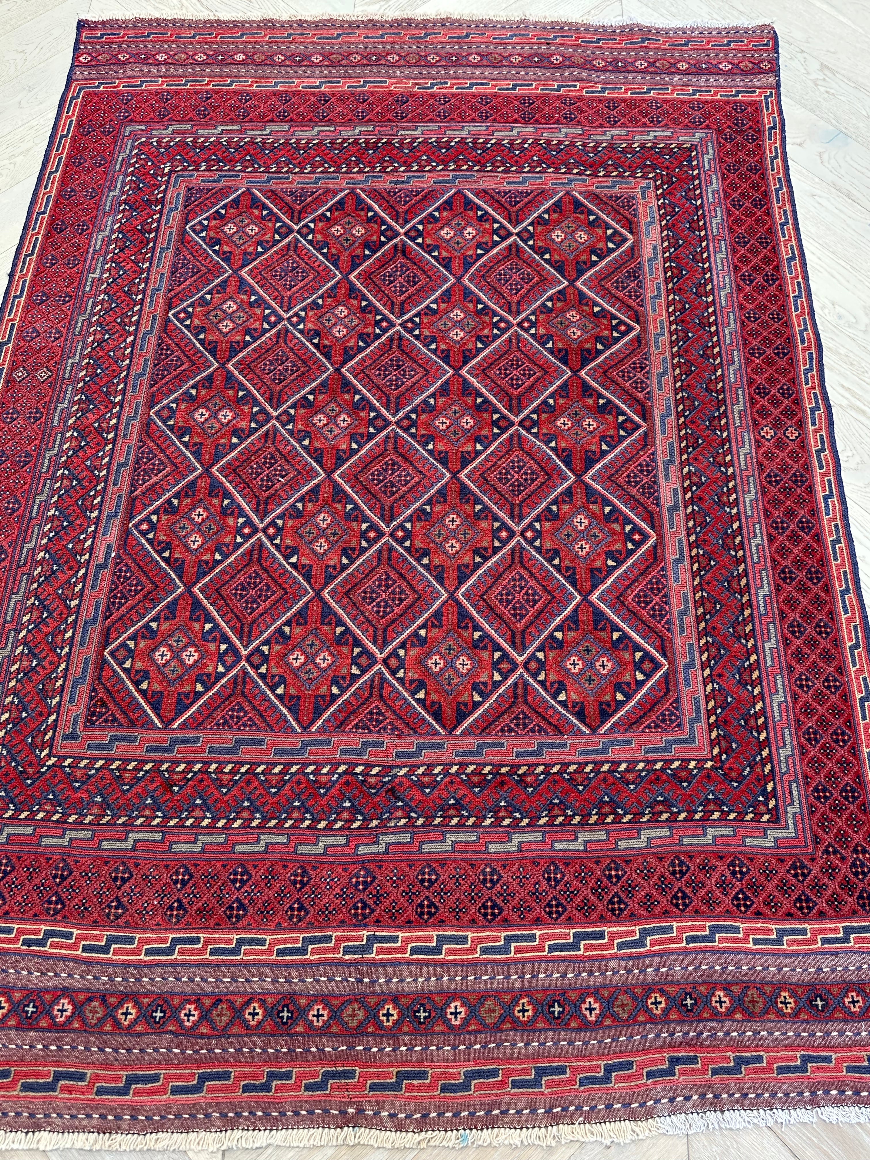 Yellow Handmade Herati Sumak Rug | — 2.00 x 1.40