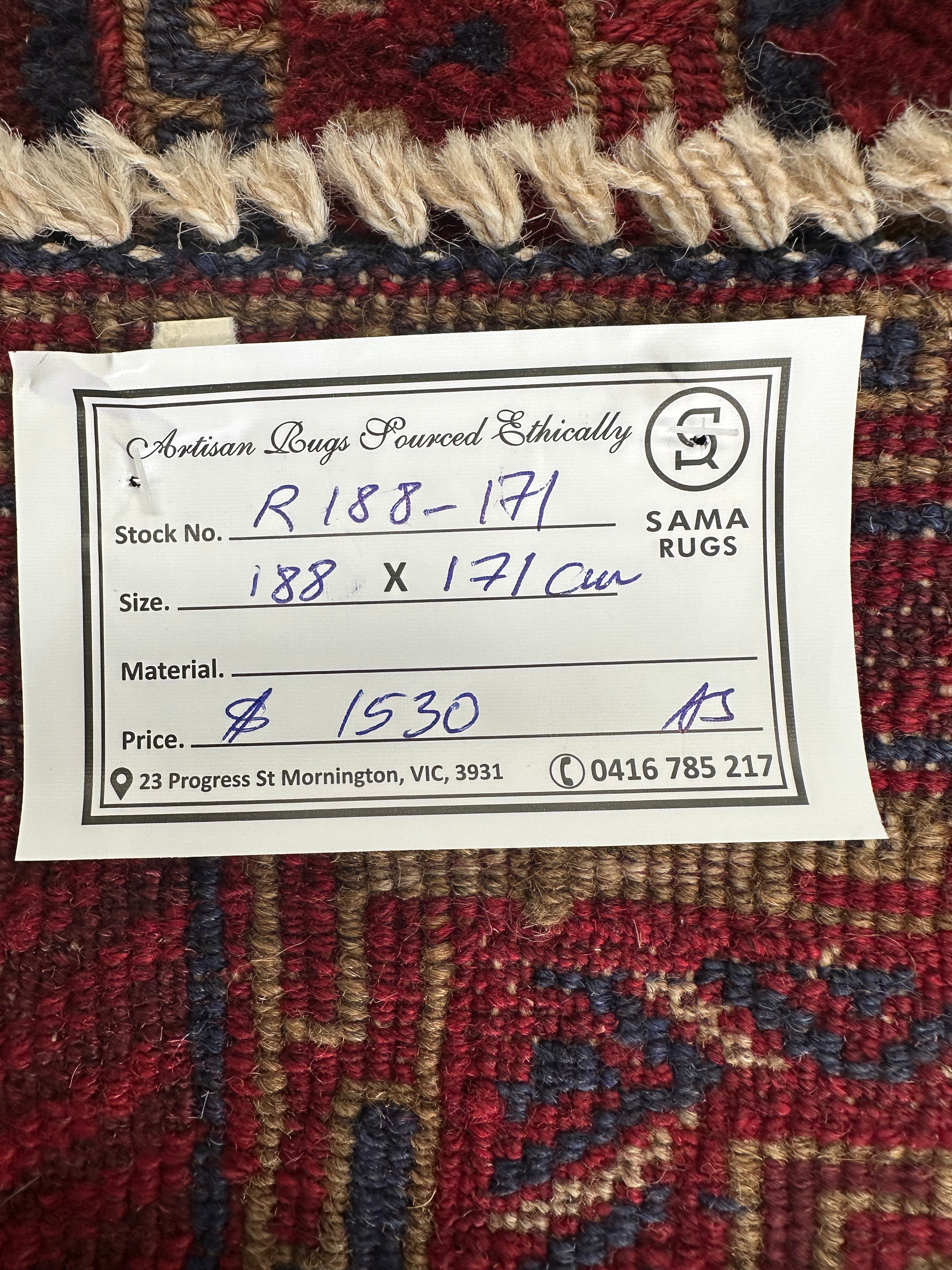 HANDMADE AFGHAN MUSHWANI KILIM | CM|