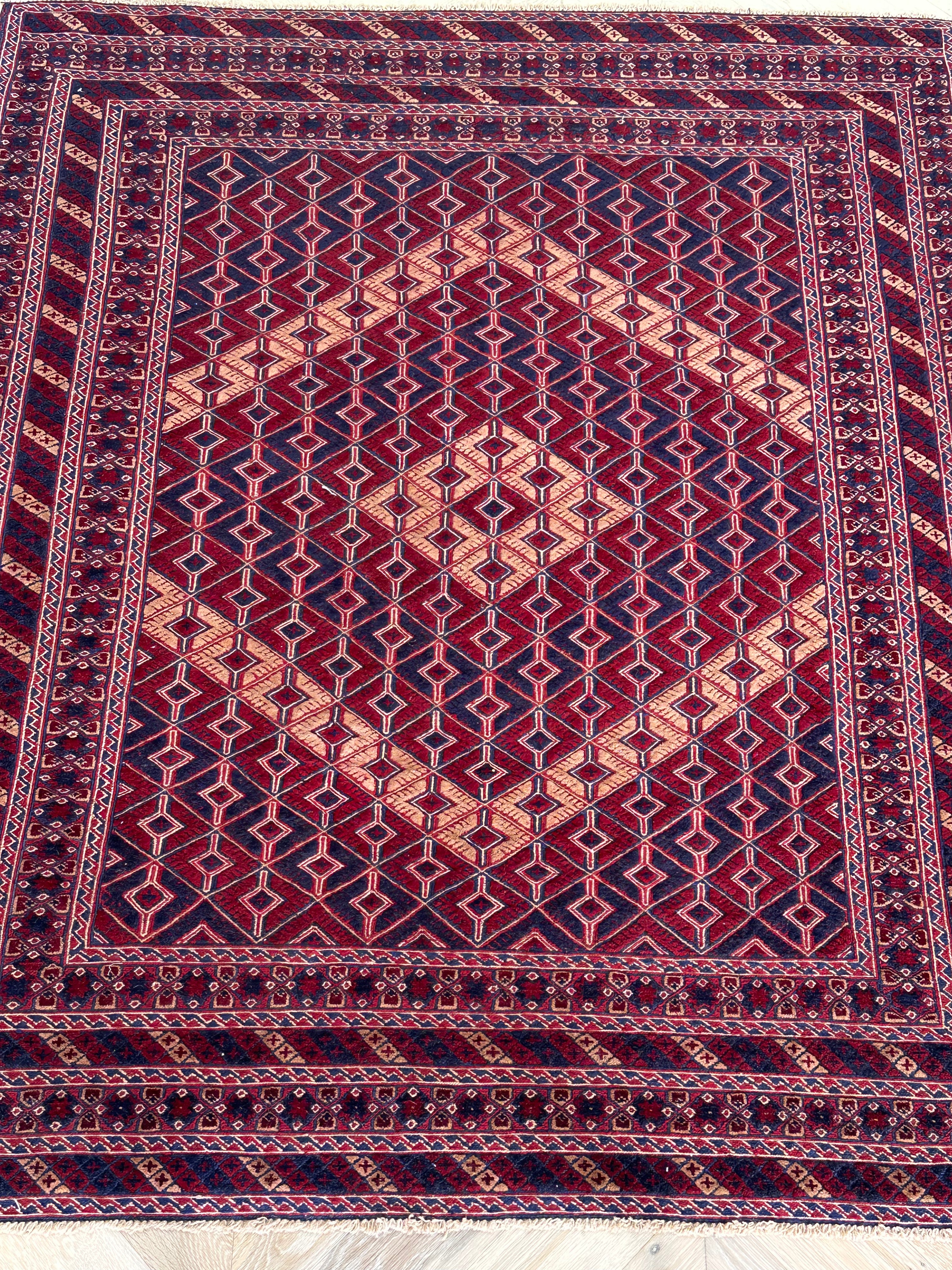 HANDMADE AFGHAN MUSHWANI KILIM | CM|