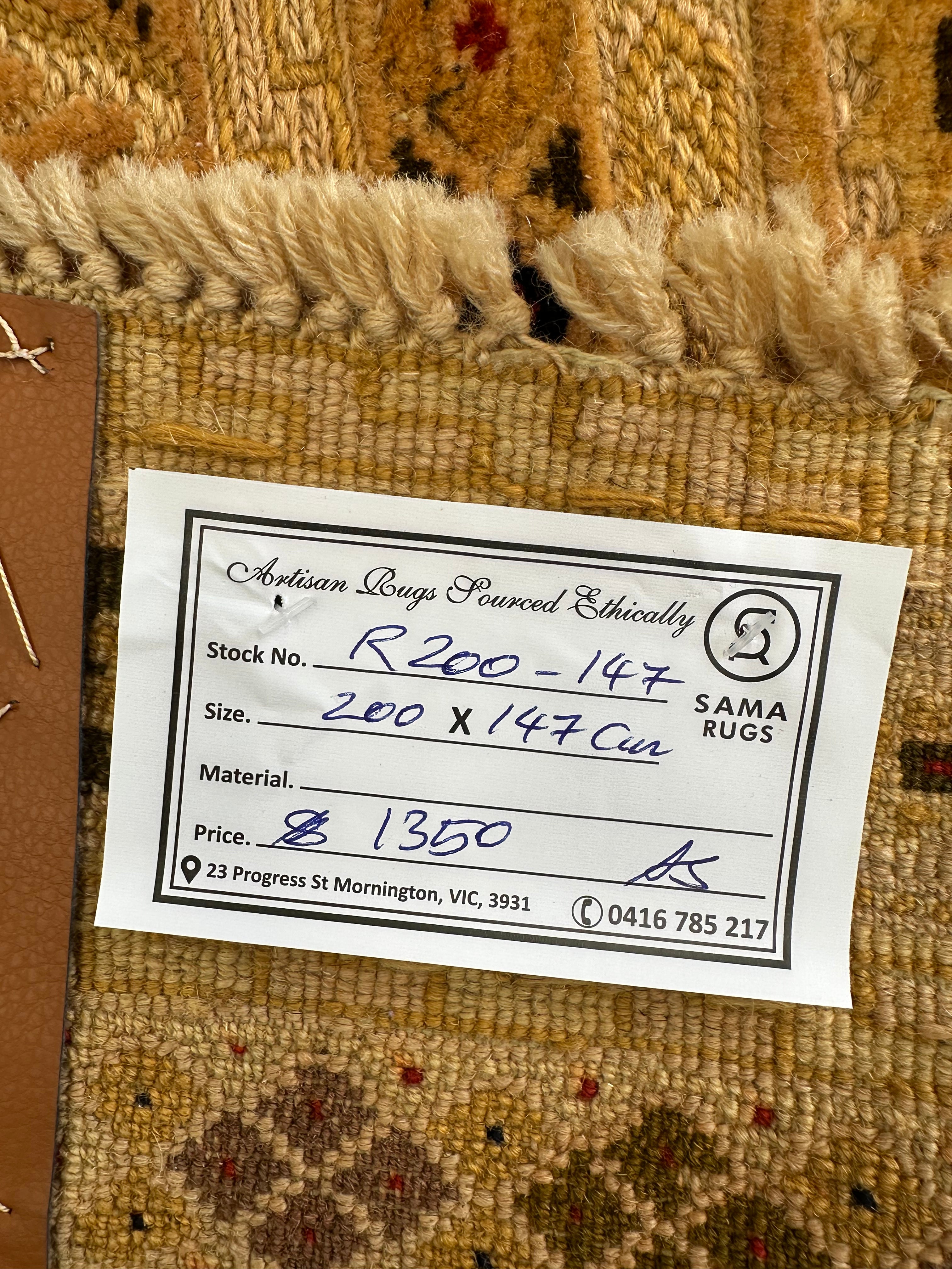 HANDMADE AFGHAN MUSHWANI KILIM | CM|