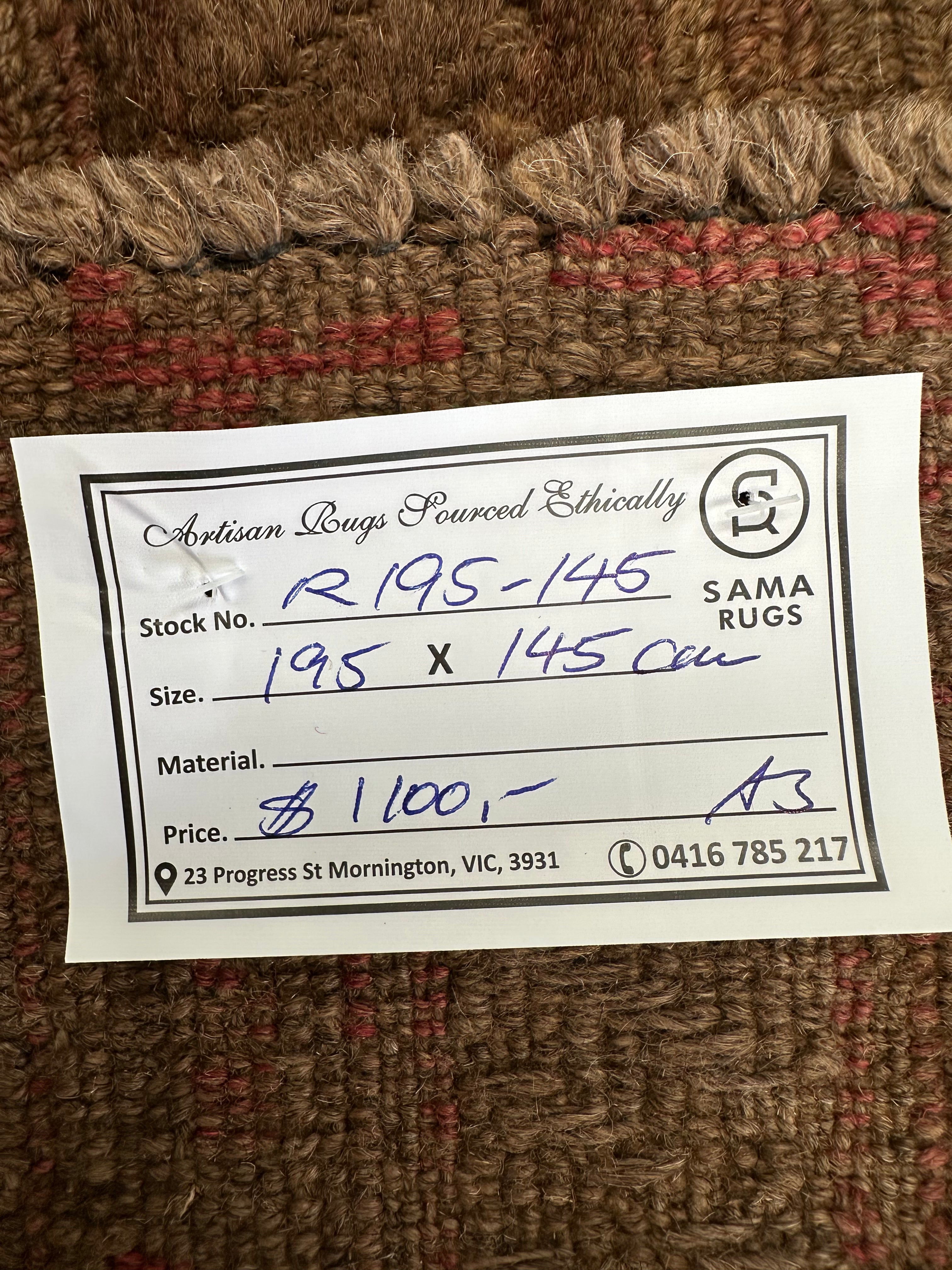 HANDMADE AFGHAN MUSHWANI KILIM | CM|