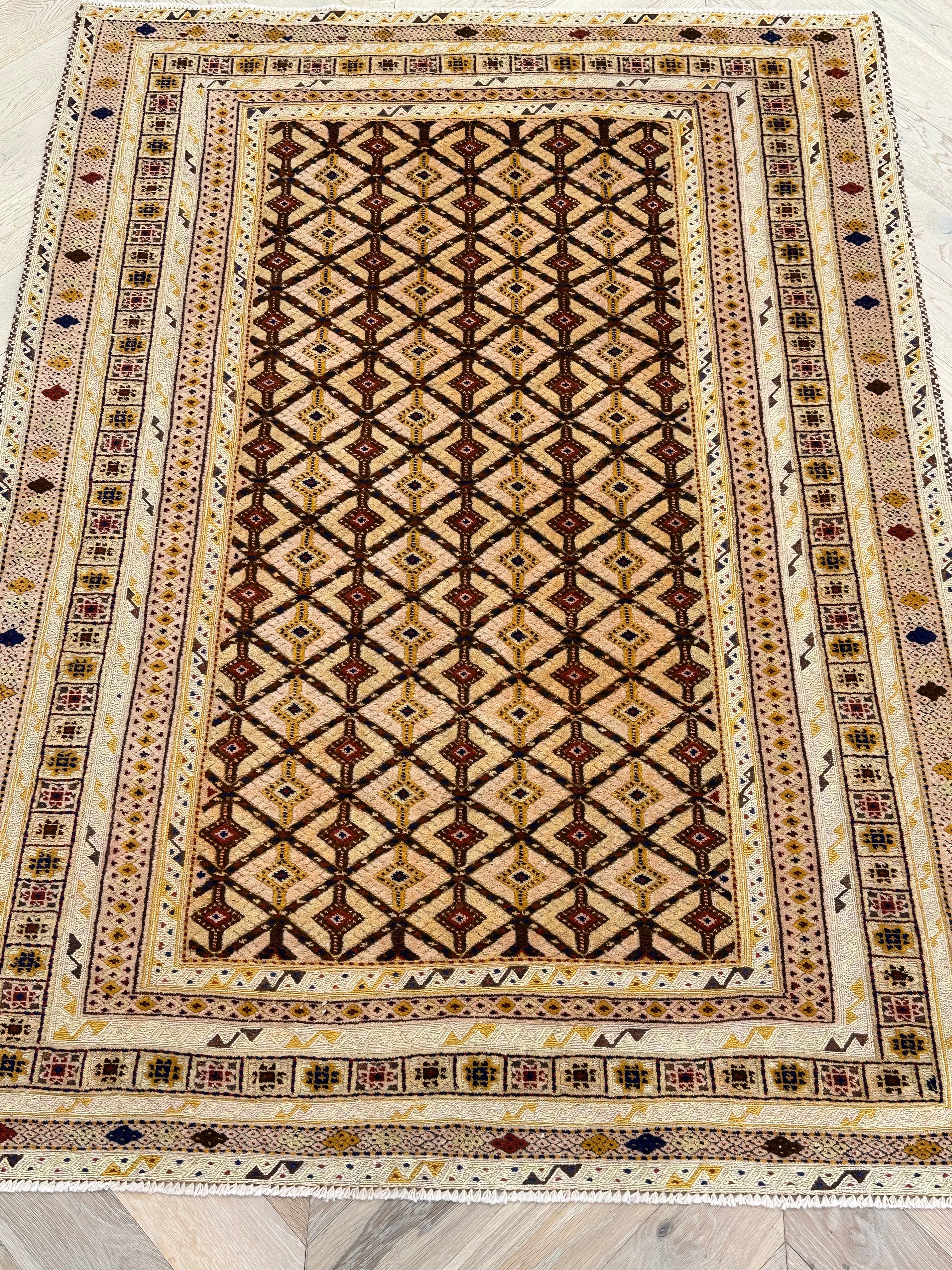 HANDMADE AFGHAN MUSHWANI KILIM | CM|
