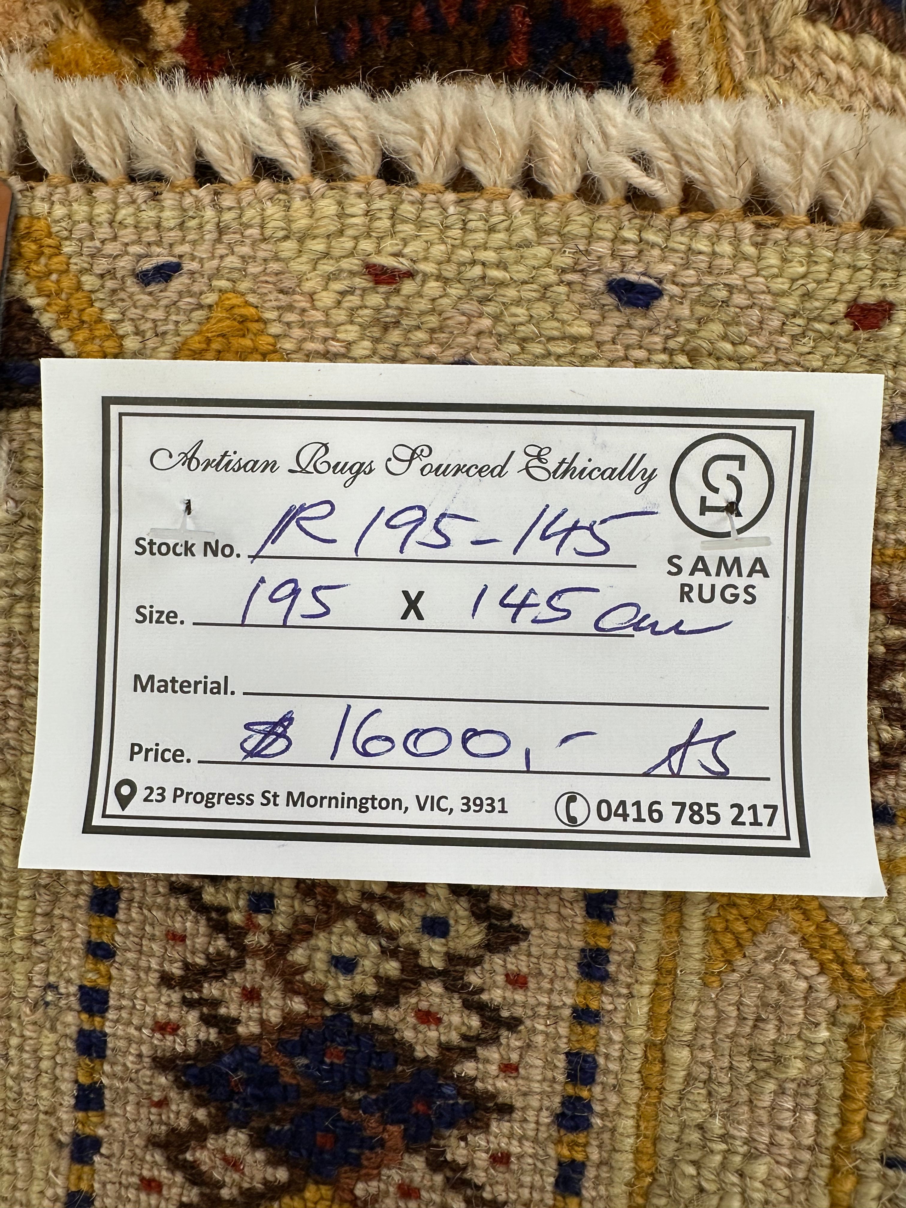HANDMADE AFGHAN MUSHWANI KILIM | CM|