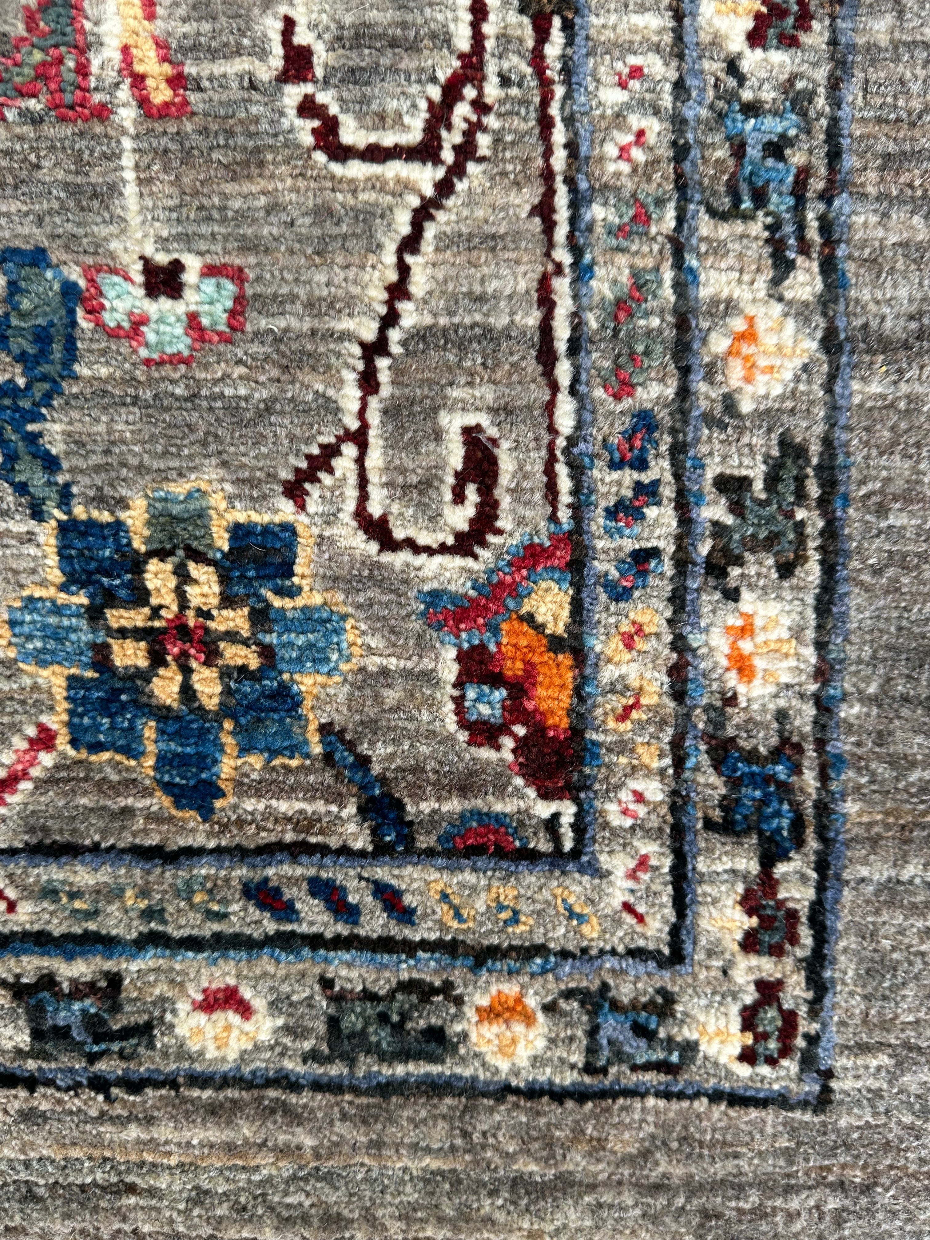 Afghan handmade rug,Chobi. Size: 153x139 cm