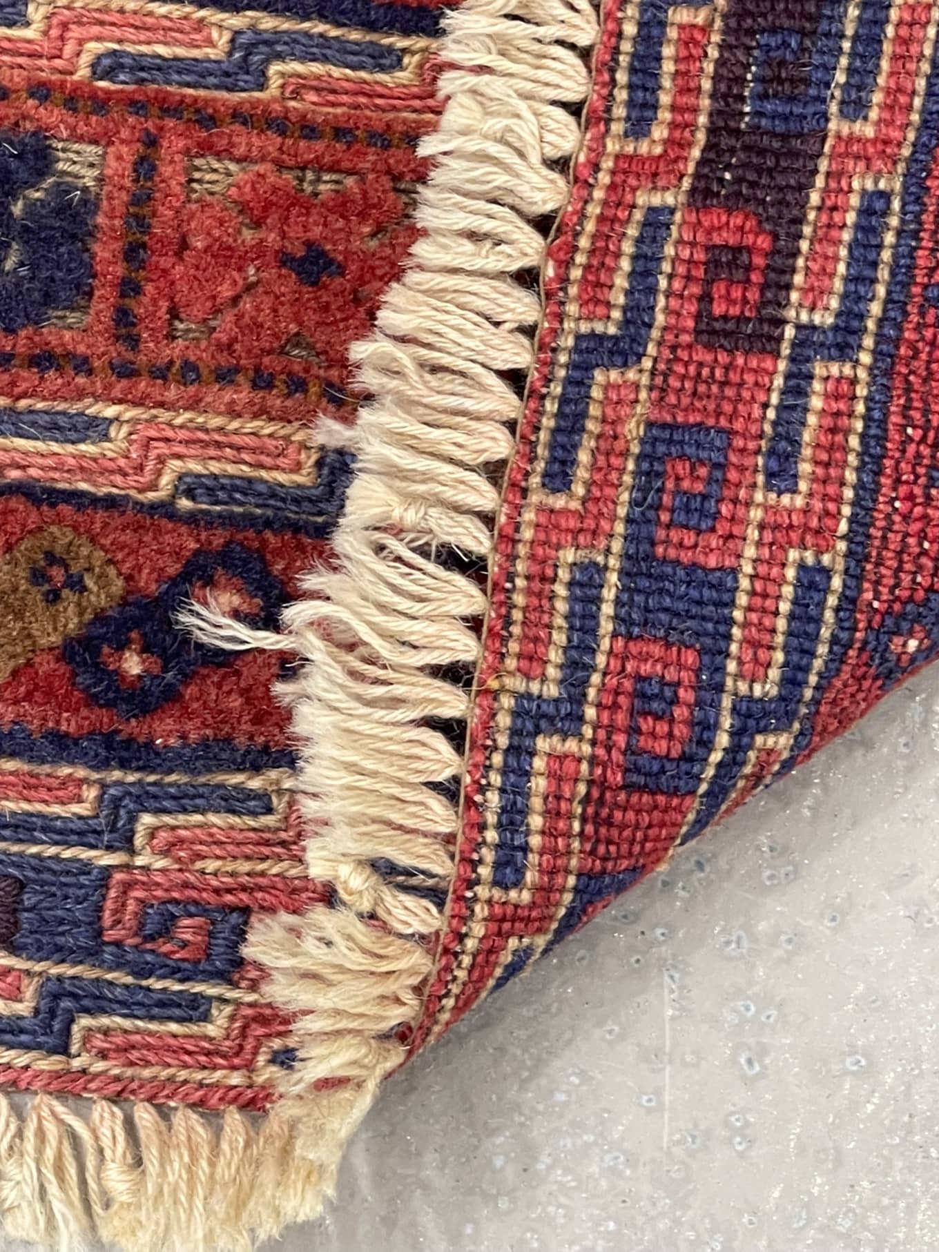 Red HANDMADE AFGHAN MUSHWANI KILIM | 188 X 152 CM |