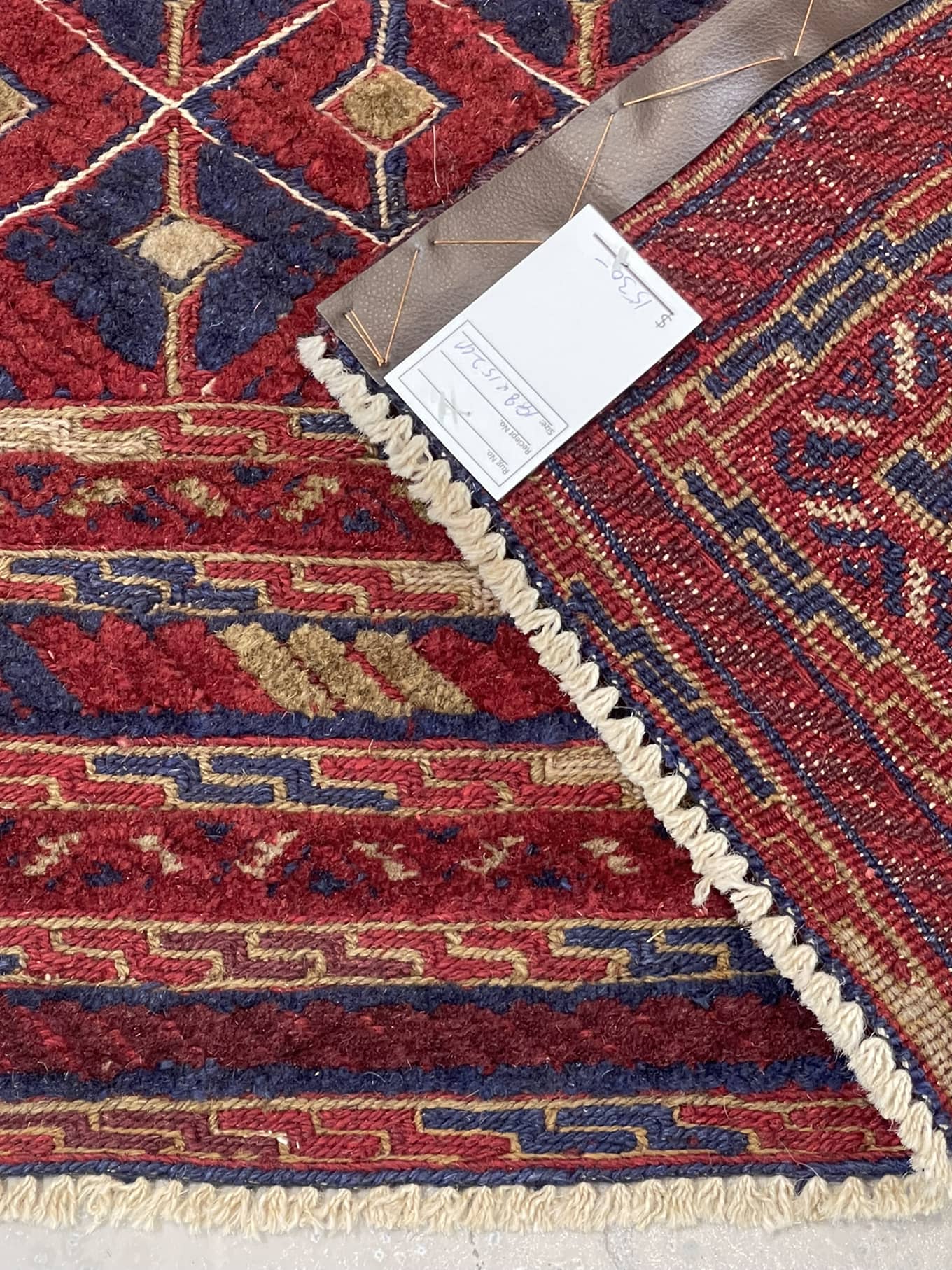Red HANDMADE AFGHAN MUSHWANI KILIM | 188 X 152 CM |