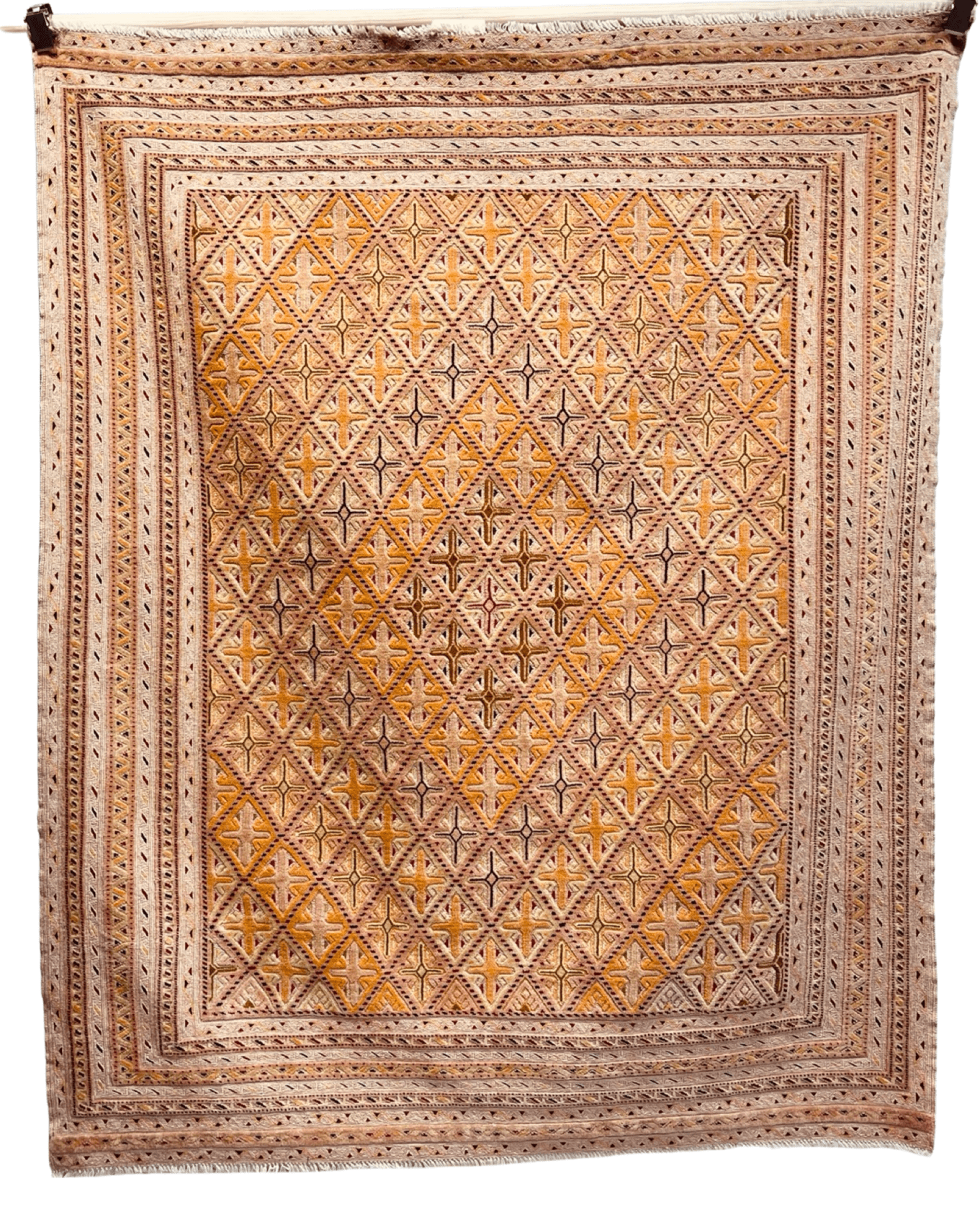 Beige HANDMADE AFGHAN MUSHWANI KILIM | 190 X 152 CM |
