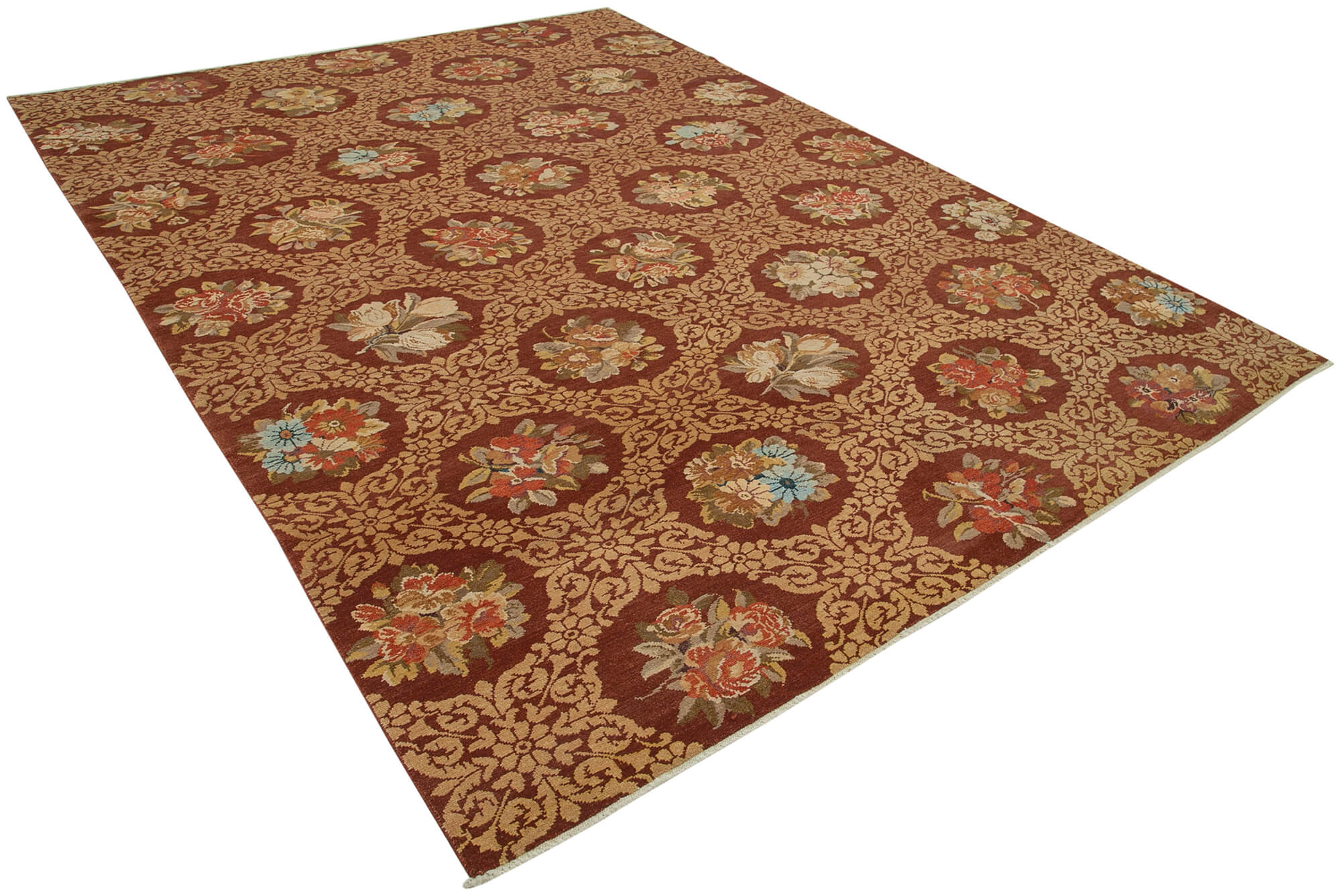 Burgundy Oushak — 2.36 x 3.20