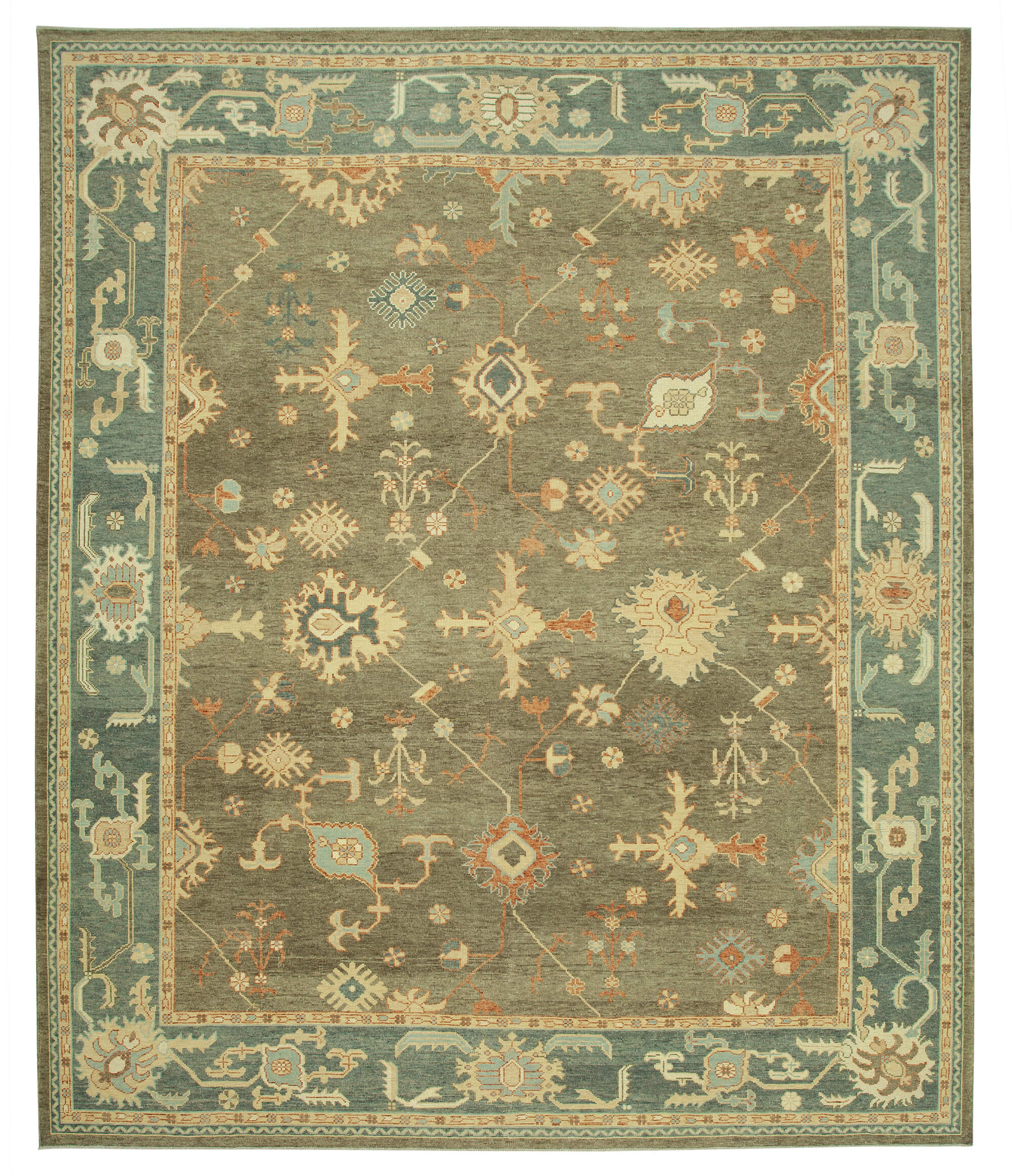 Celadon Oushak — 3.33 x 3.96