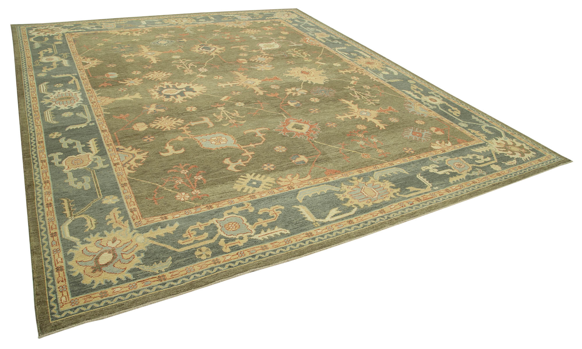 Celadon Oushak — 3.33 x 3.96