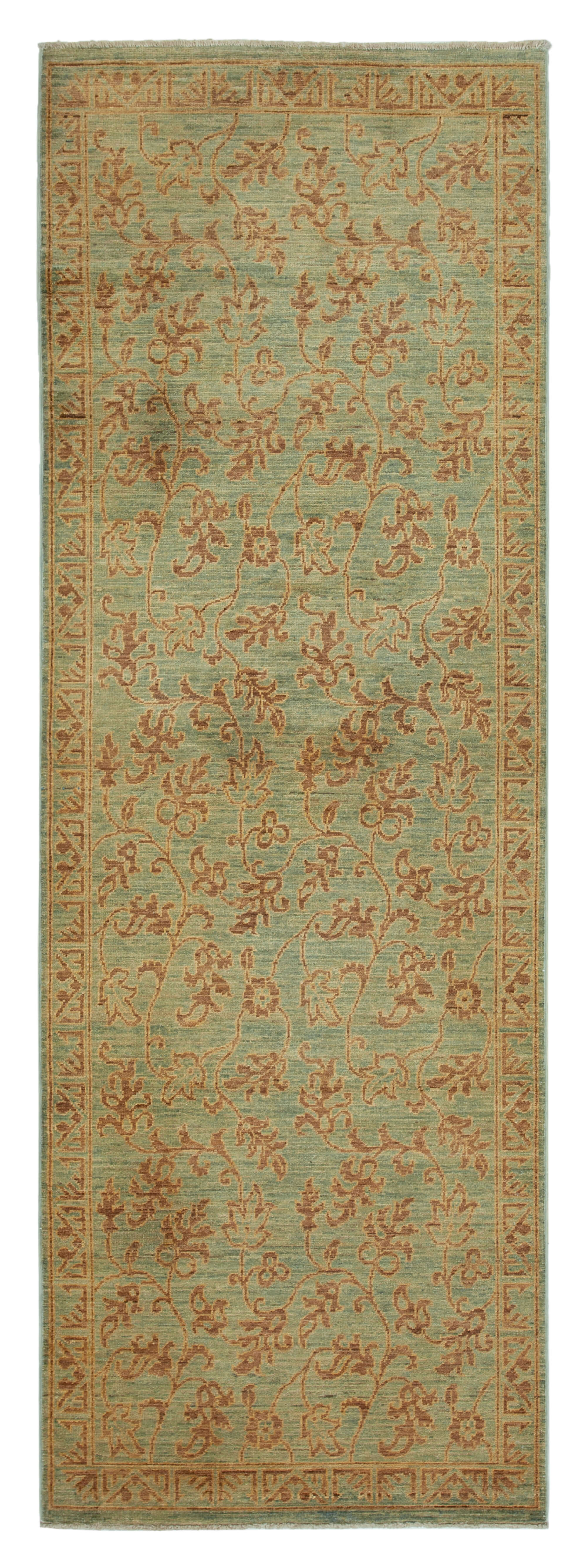 Emerald Oushak Runner — 0.88 x 2.57