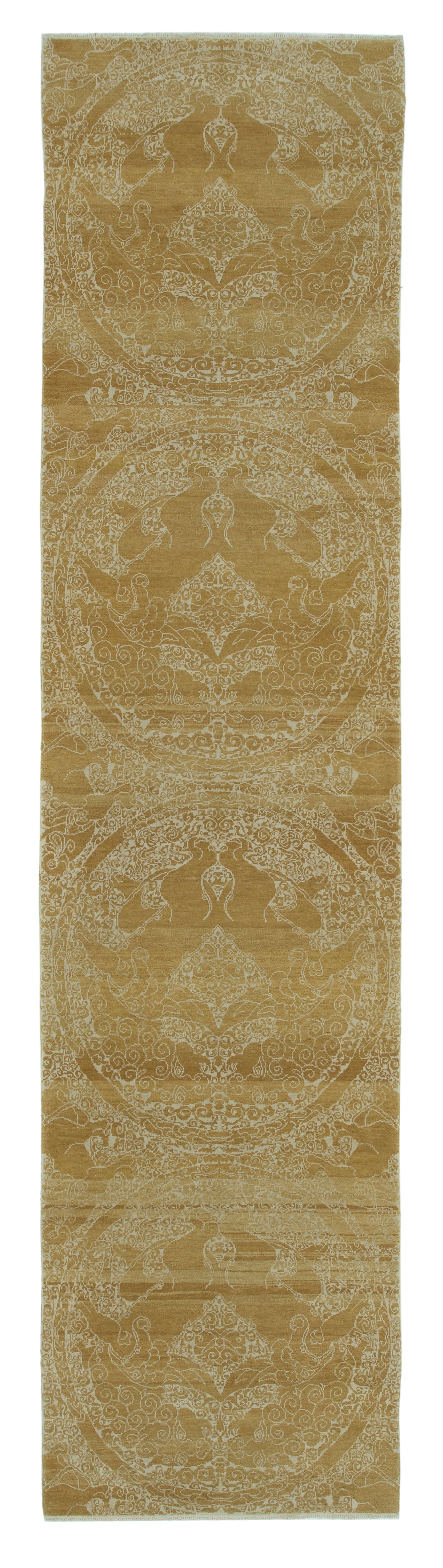 Gold Oushak Runner — 0.92 x 3.73
