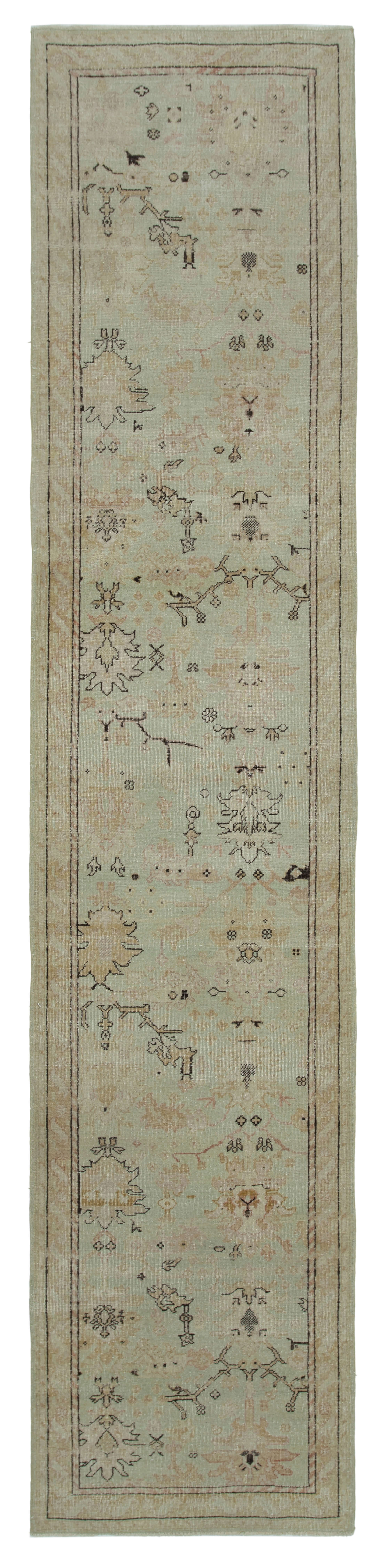 Alabaster Oushak Runner — 0.78 x 3.62