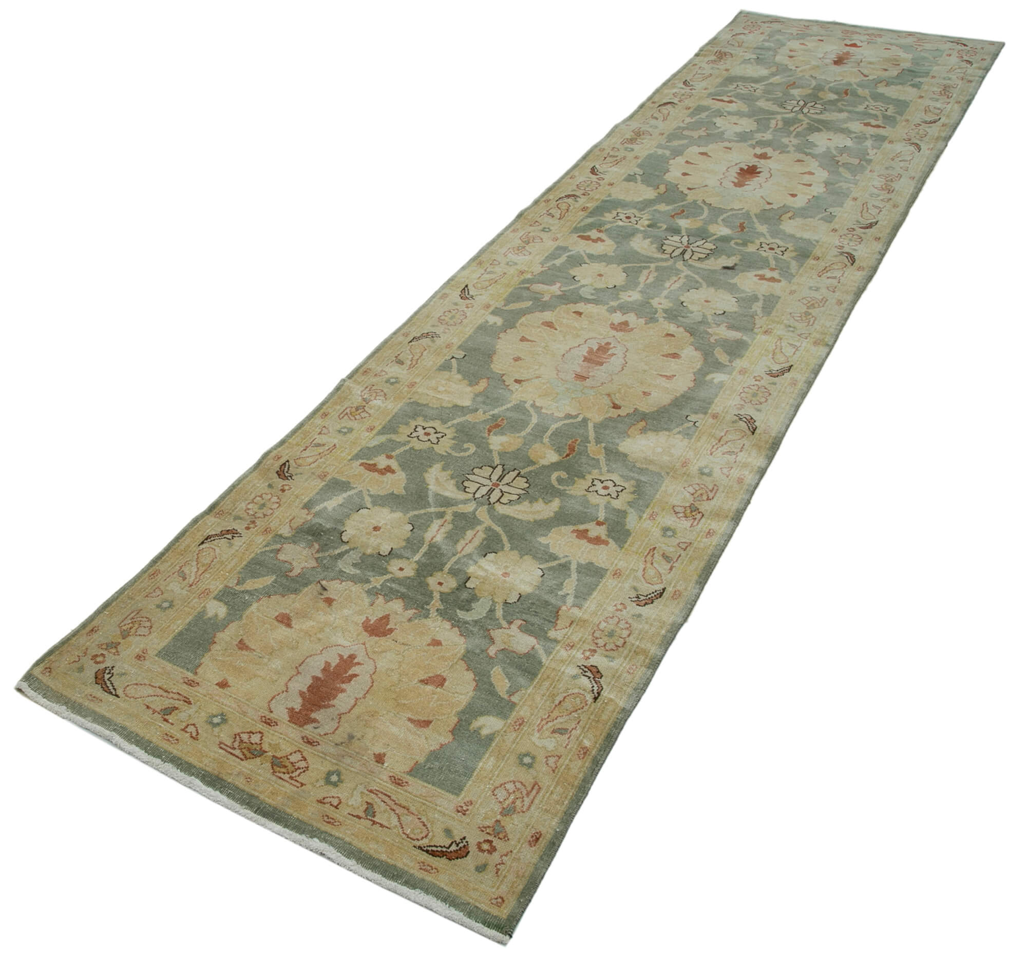 Alabaster Oushak Runner — 0.84 x 3.76